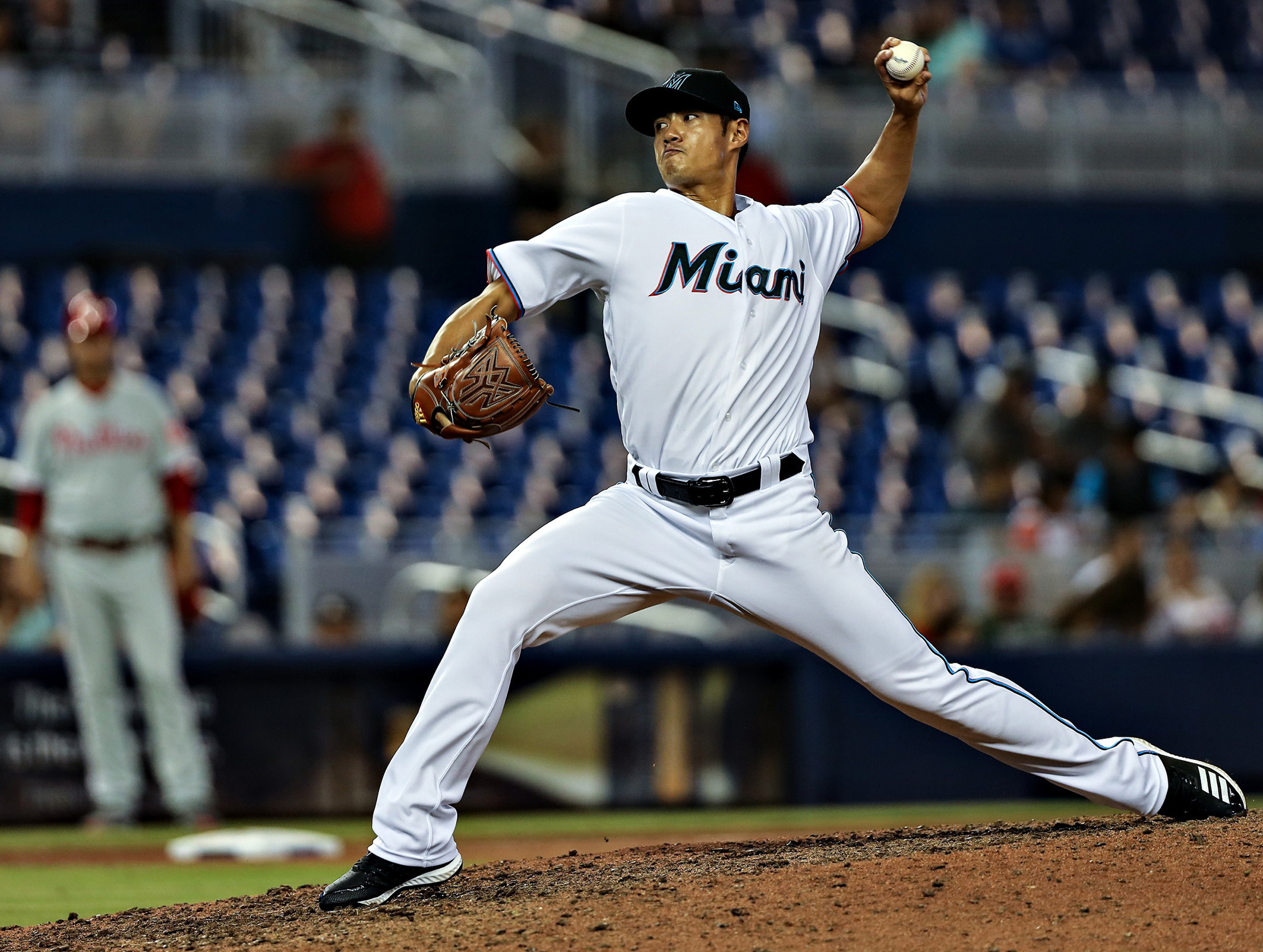 陳偉殷今天好不容易對首名打者投出三振，卻因為連續2支長打而輸掉比賽。（東方IC）