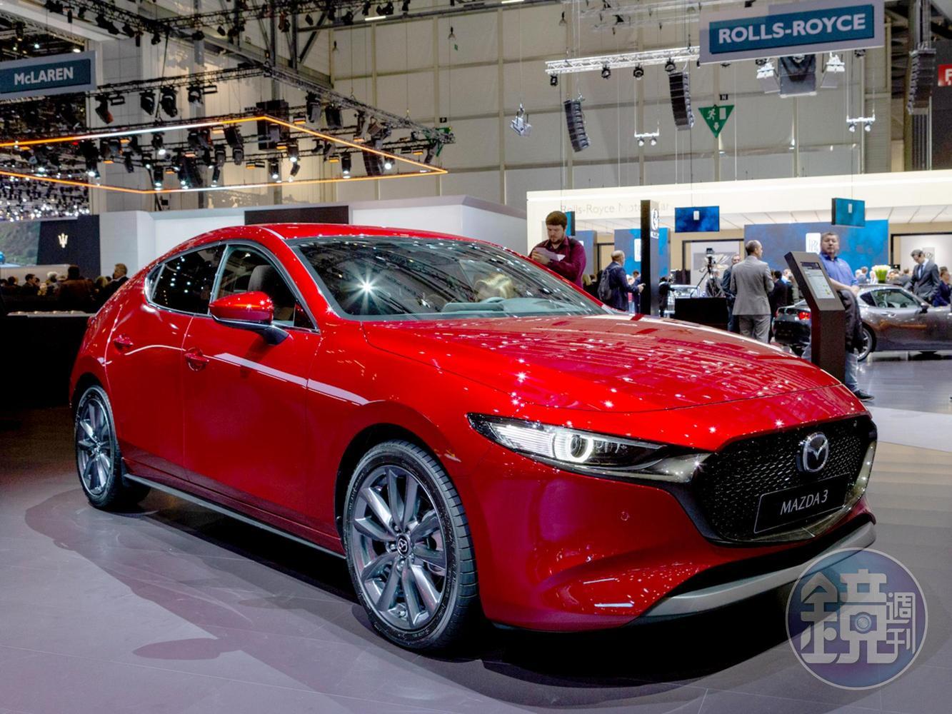 即將引進台灣的新一代Mazda 3亦採用了Kodo魂動2.0風格，外型上去掉了不少銳角，看起來更圓潤飽滿。