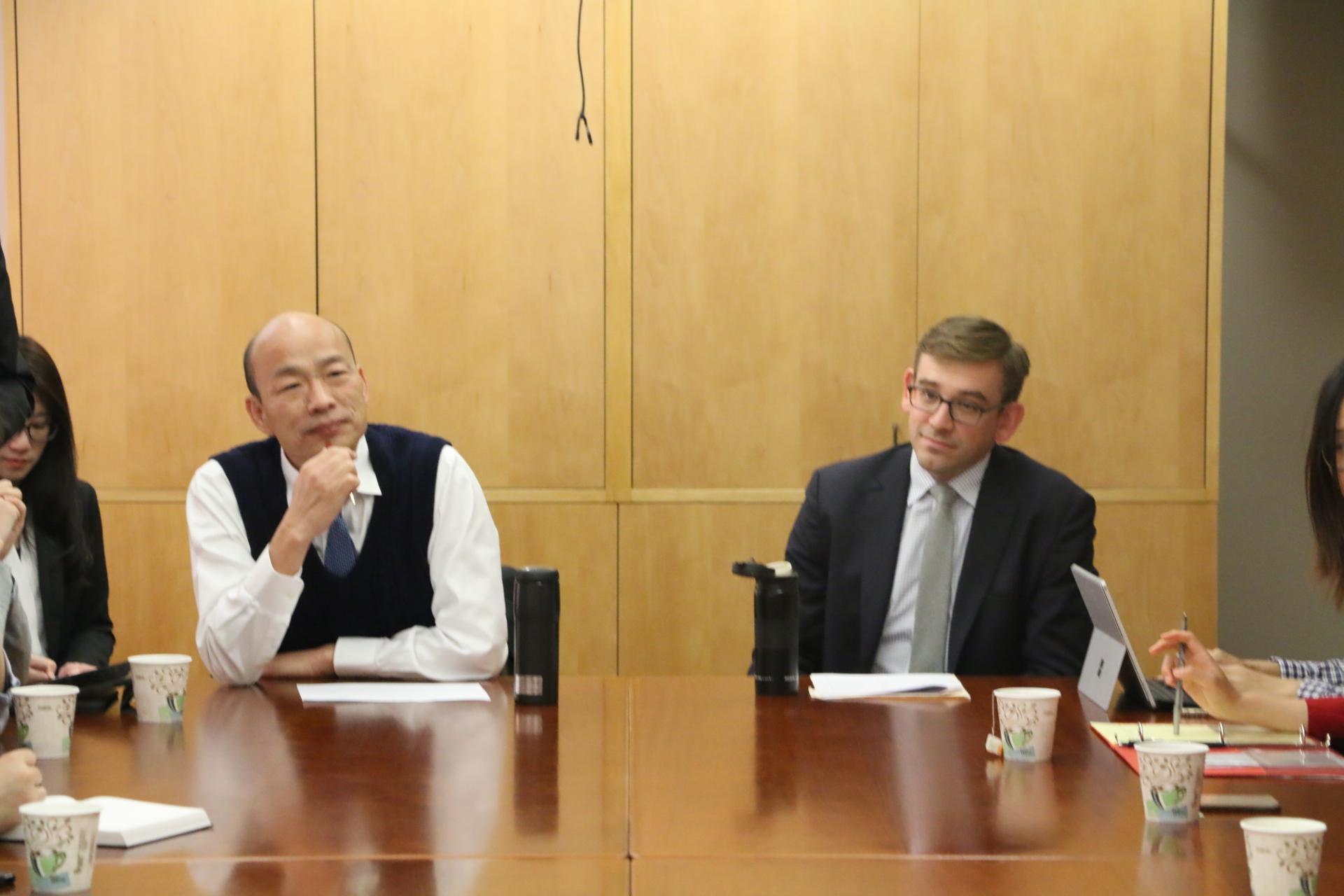 高雄市長韓國瑜赴美到史丹佛大學發表演說。(高雄市政府提供)