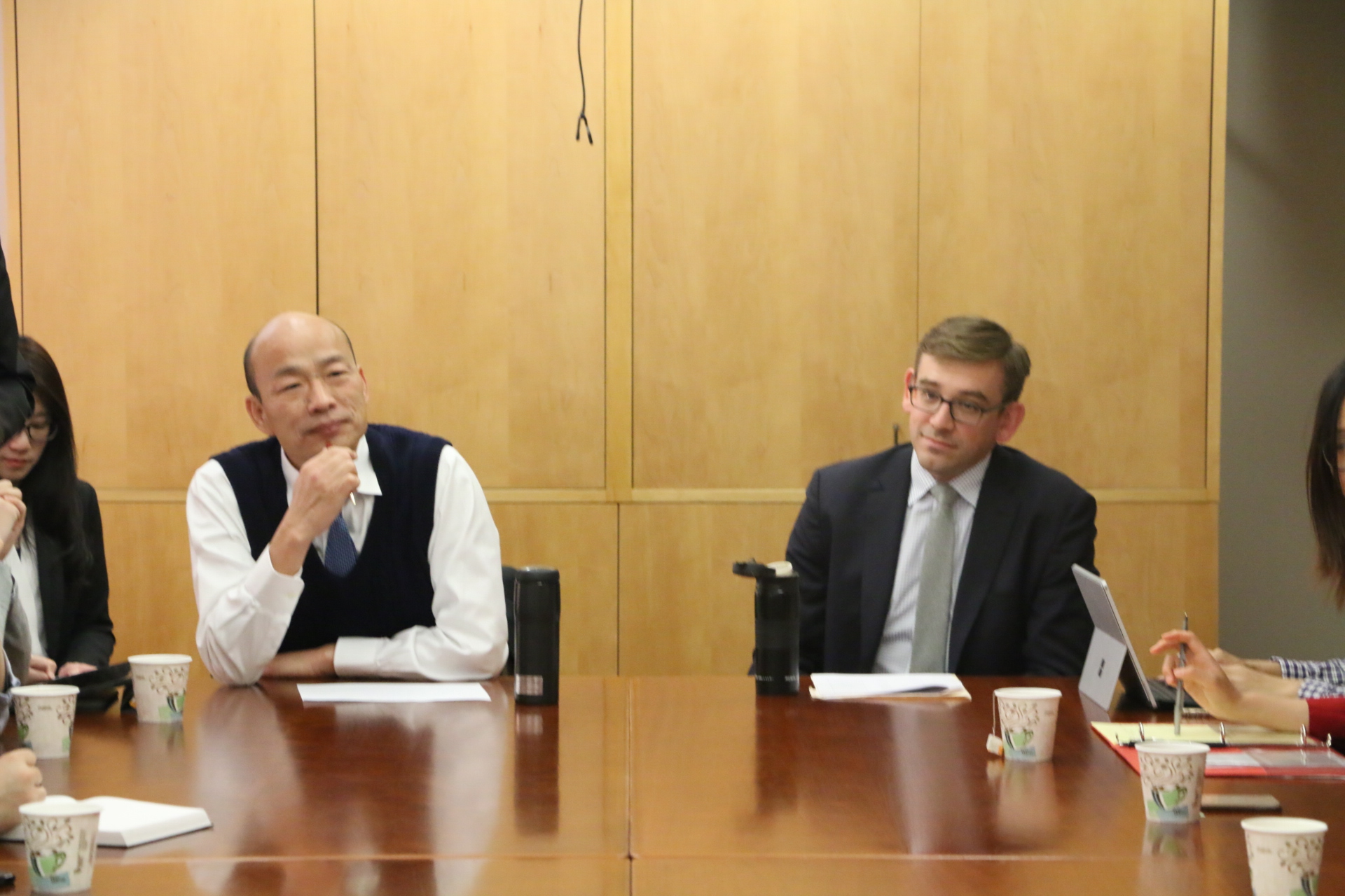 高雄市長韓國瑜赴美到史丹佛大學發表演說。（高雄市政府提供）