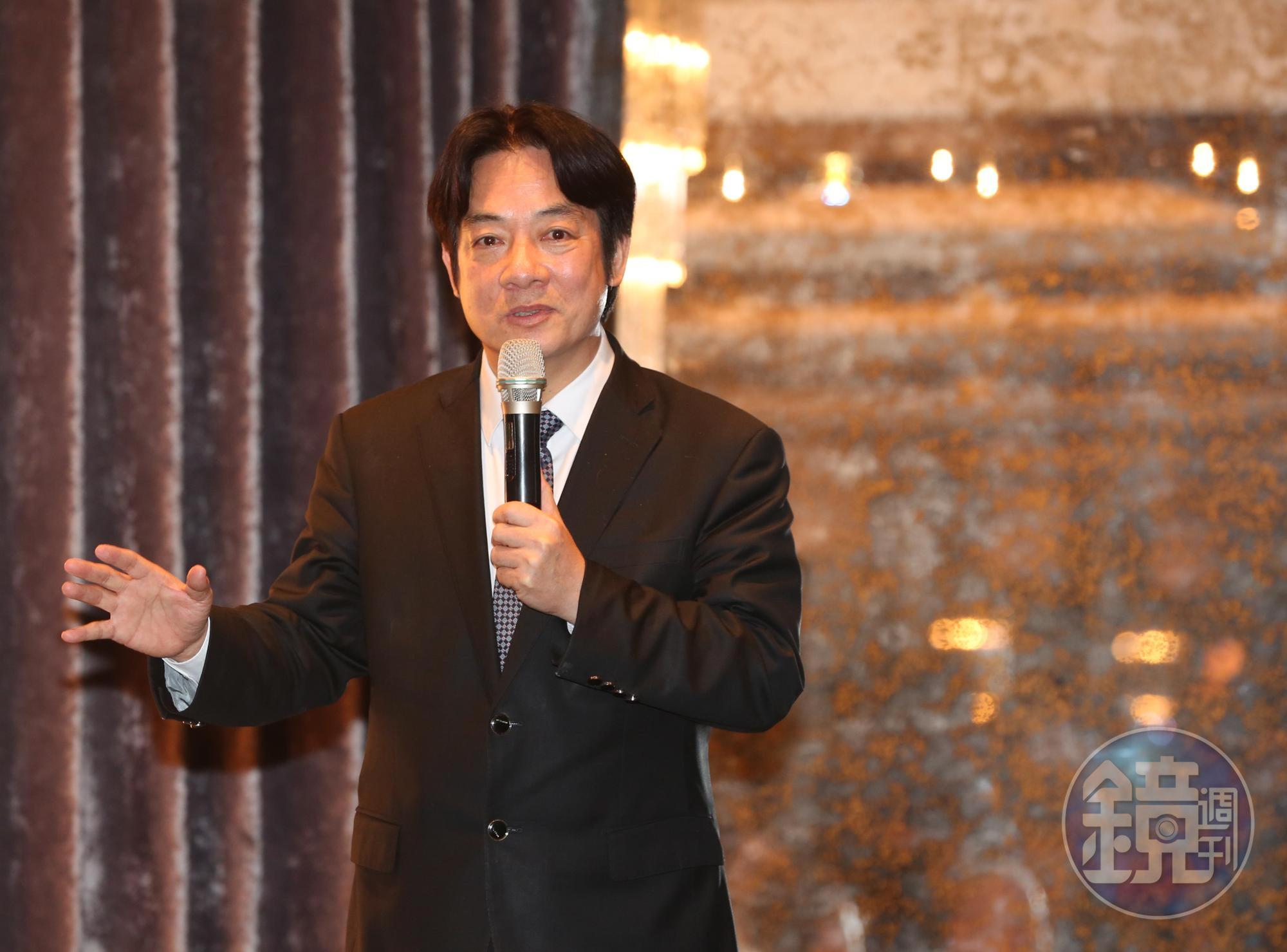 賴清德表示，歡迎願為國家承擔責任的人出來爭取，讓國家持續進步。