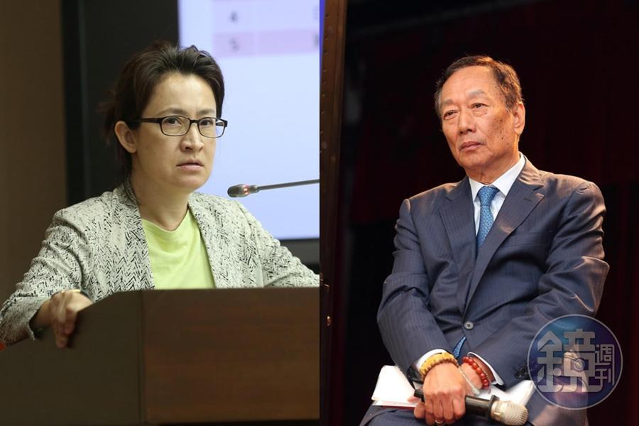 民進黨立委蕭美琴今(16日)出席印太安全對話會議,回答鴻海董事長郭台銘問題時,被郭台銘認為沒看著他回答問題,而對蕭美琴發飆。