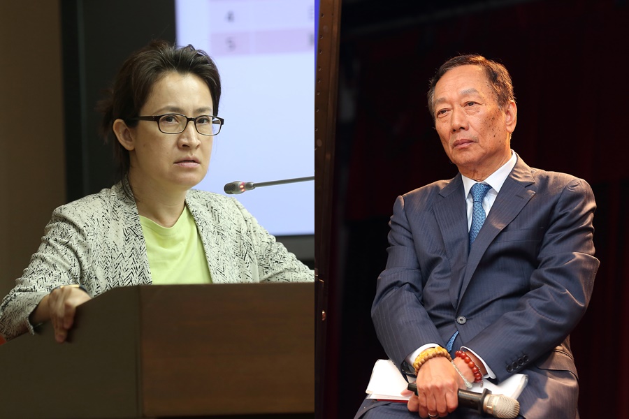 民進黨立委蕭美琴今(16日)出席印太安全對話會議,回答鴻海董事長郭台銘問題時,被郭台銘認為沒看著他回答問題,而對蕭美琴發飆。