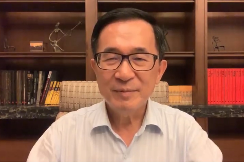 前總統陳水扁回擊韓國瑜日前的發言。(翻攝自YonGe Chen臉書)