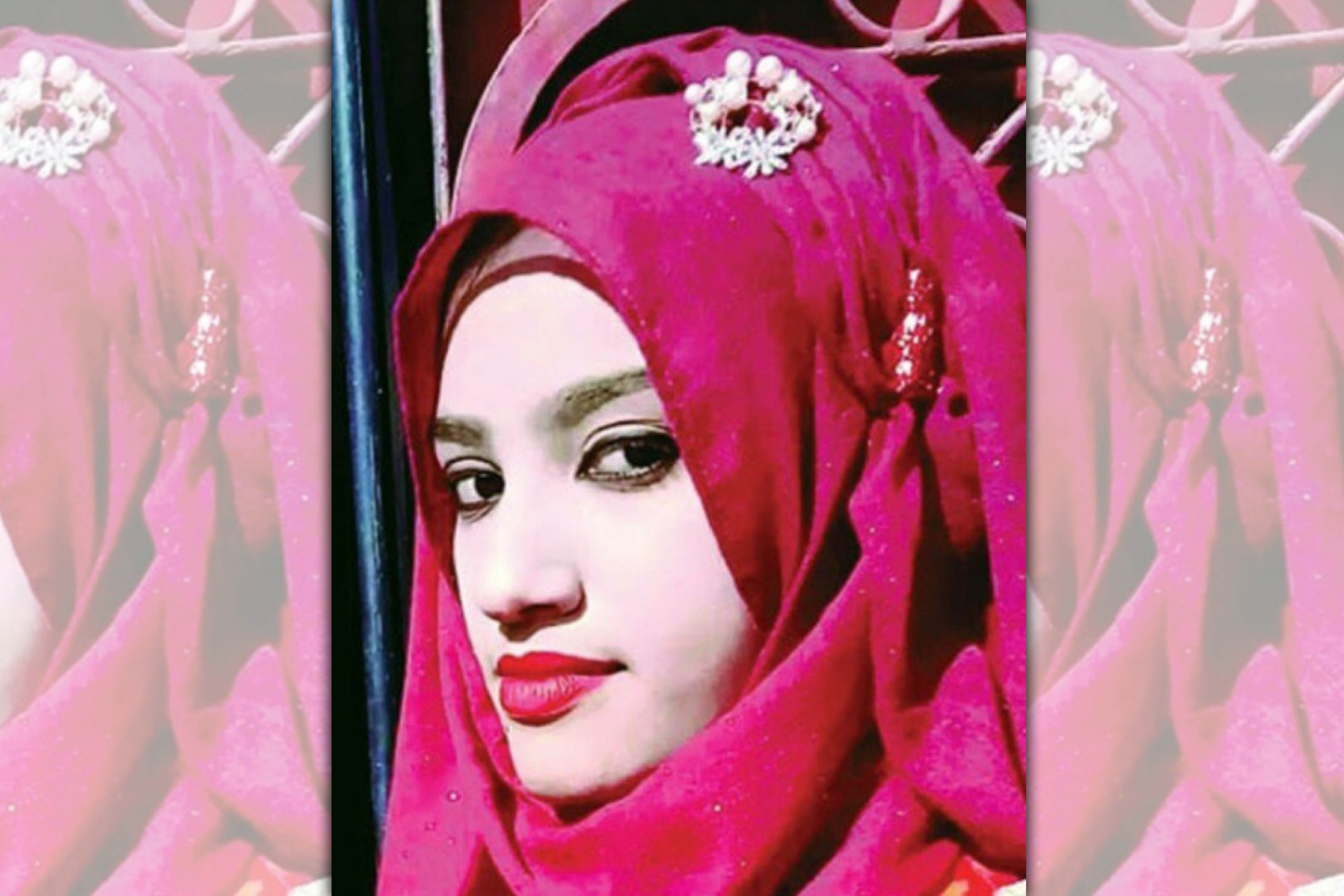 孟加拉一名19歲少女努斯拉特因為舉報校長性騷擾,而被一群暴徒燒死。(翻攝自推特@TheMdMamun)