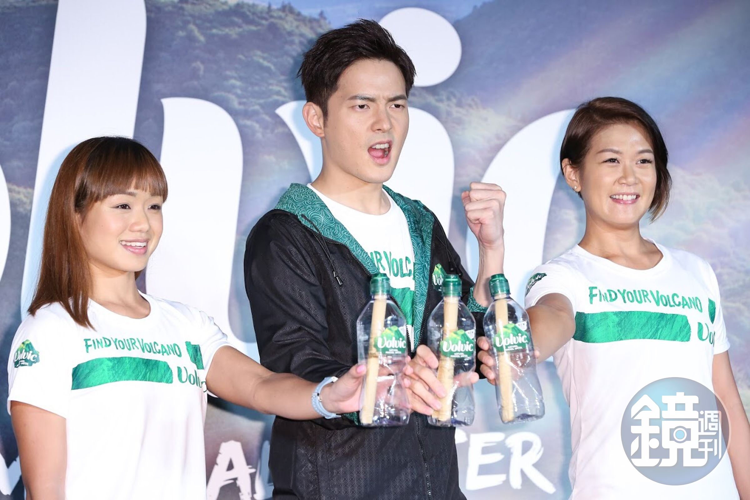 宥勝與文武雙全女鐵人司徒兆殷（Leanne Szeto）、鐵人三項女將Cheryl Tay，一同出席「我的火山力」記者會，宣布亞洲隊將正式赴法出征。