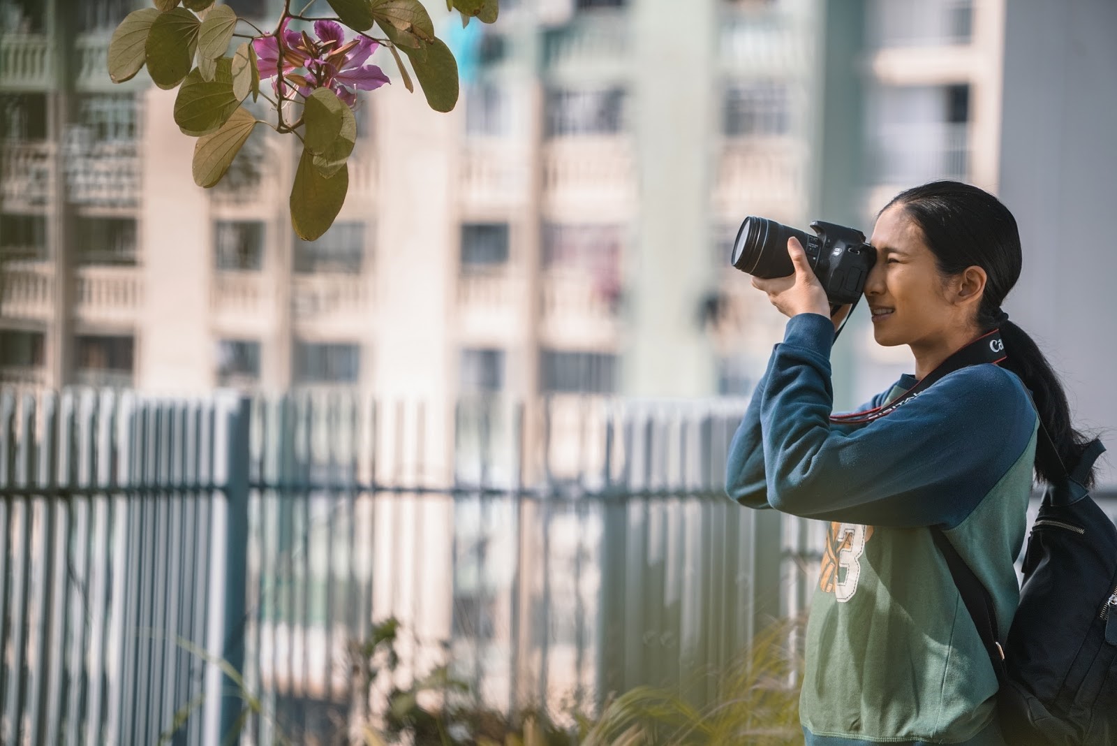 《淪落人》中女主角Crisel Consunji飾演夢想當攝影師的菲傭。（甲上提供）
