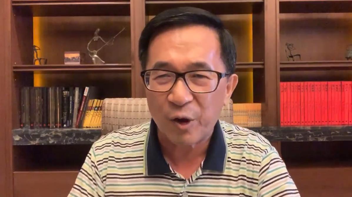 陳水扁在臉書po出新影片,強調媽祖普渡眾生、眾生平等,不會獨厚郭台銘。(翻攝自陳水扁臉書)