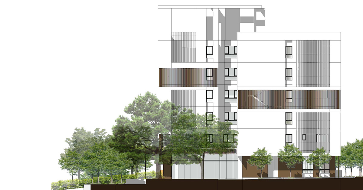 中華電信研究院智慧綠能員工宿舍造型計劃圖。