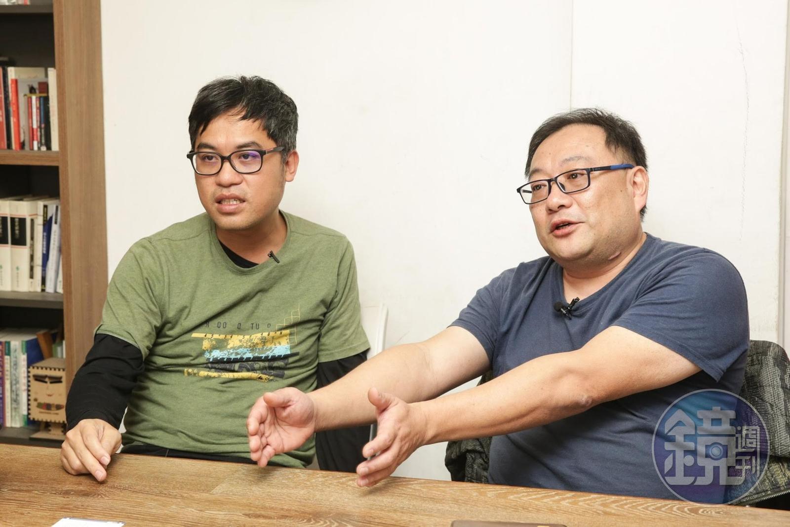 高君亭（右）、陳南宏（左）去年合作《台北歌手》獲多項金鐘獎肯定，今年改編賴和文學作品亦受關注。