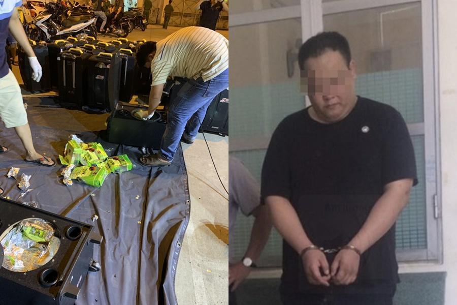 越南警方發現一輛貨車上藏有大量毒品，並逮捕協助運毒的葉姓男子。（刑事局提供）