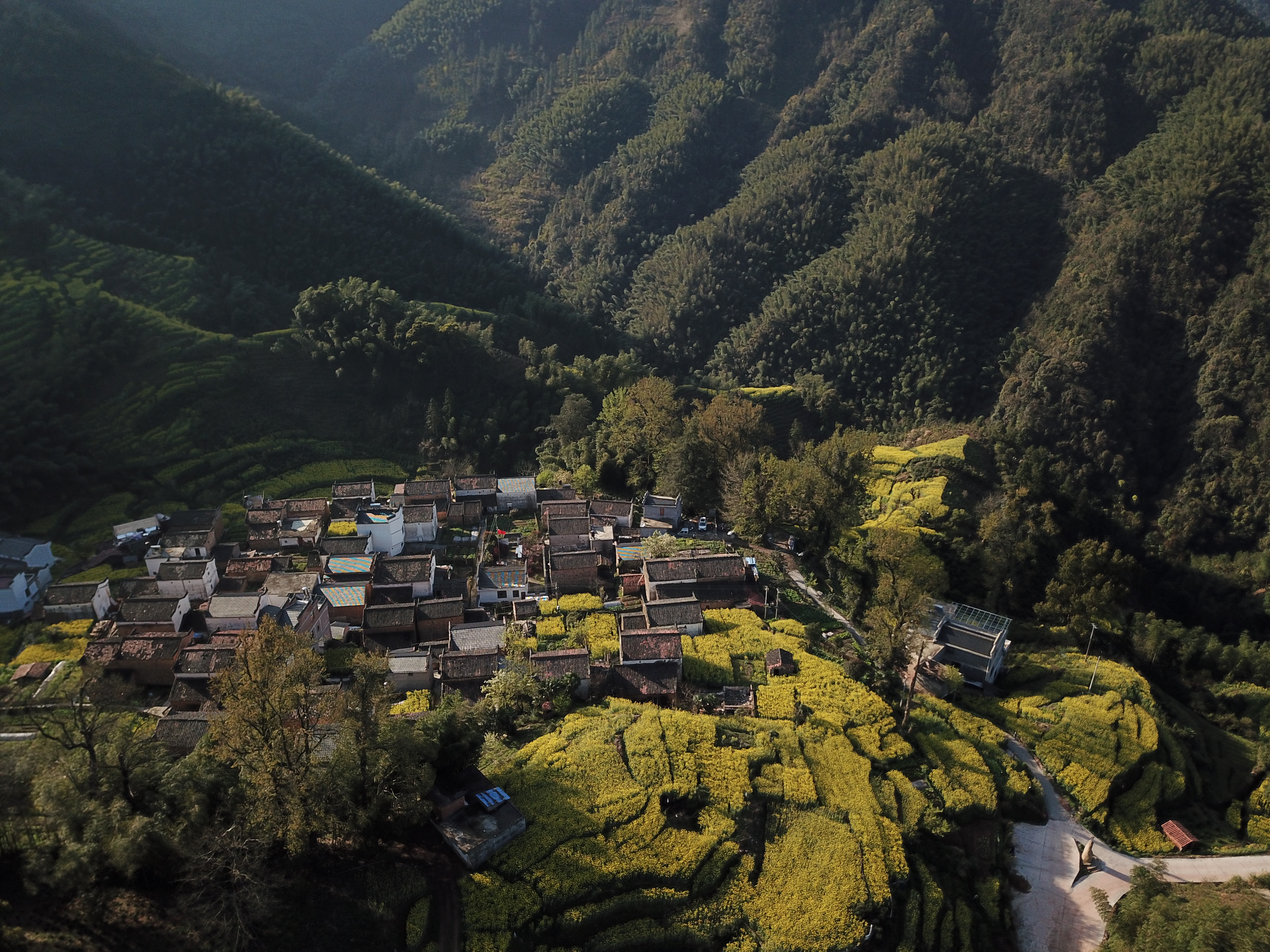 被大山包圍的「龍池汰」，是完全沒被人工包裝過的古村落，也是欣賞婺源油菜花美景的最後祕境。