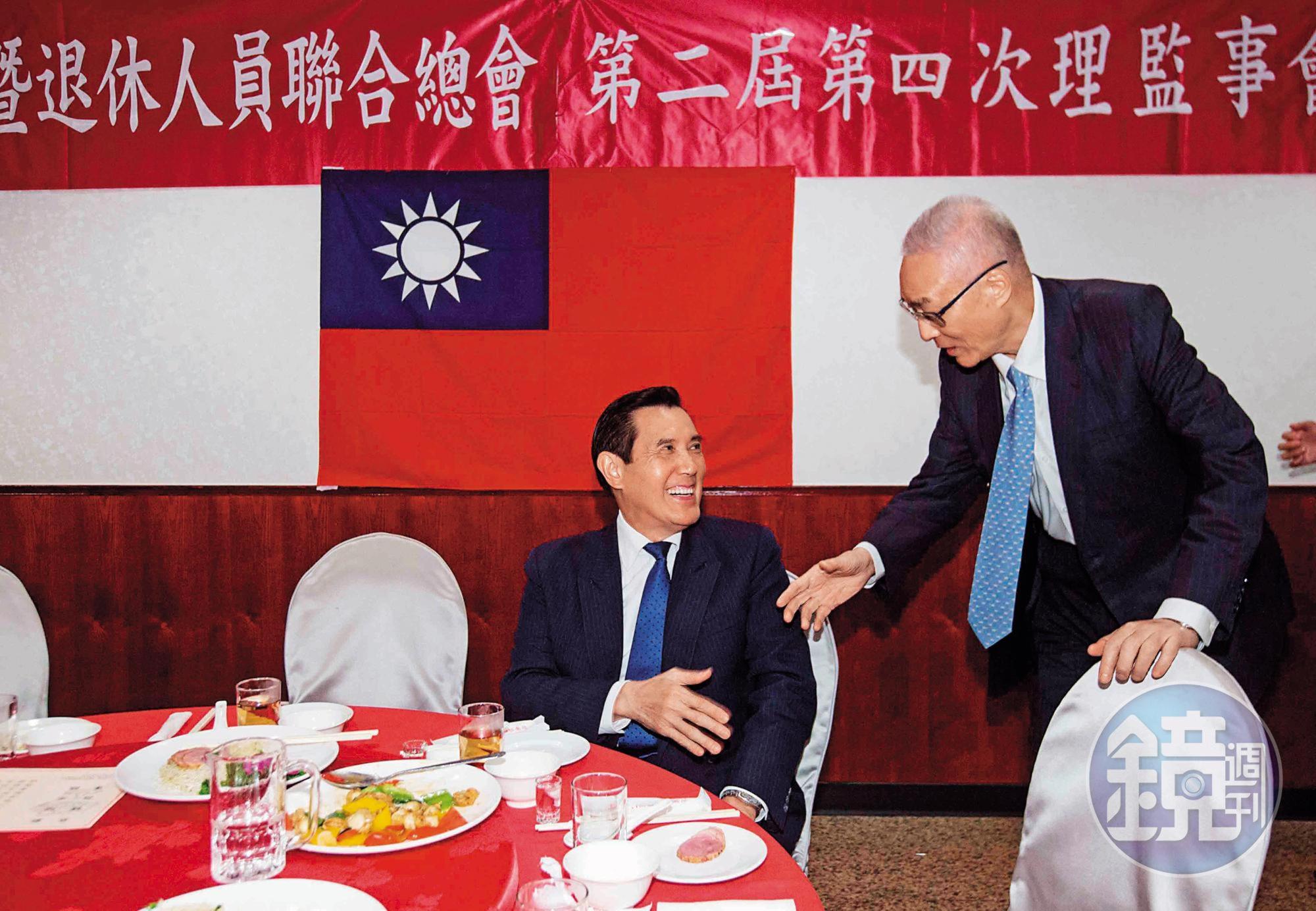 馬英九(左)、郝龍斌力推郭台銘參與初選,吳敦義(右)「被動」配合,但仍為徵召韓國瑜留伏筆。