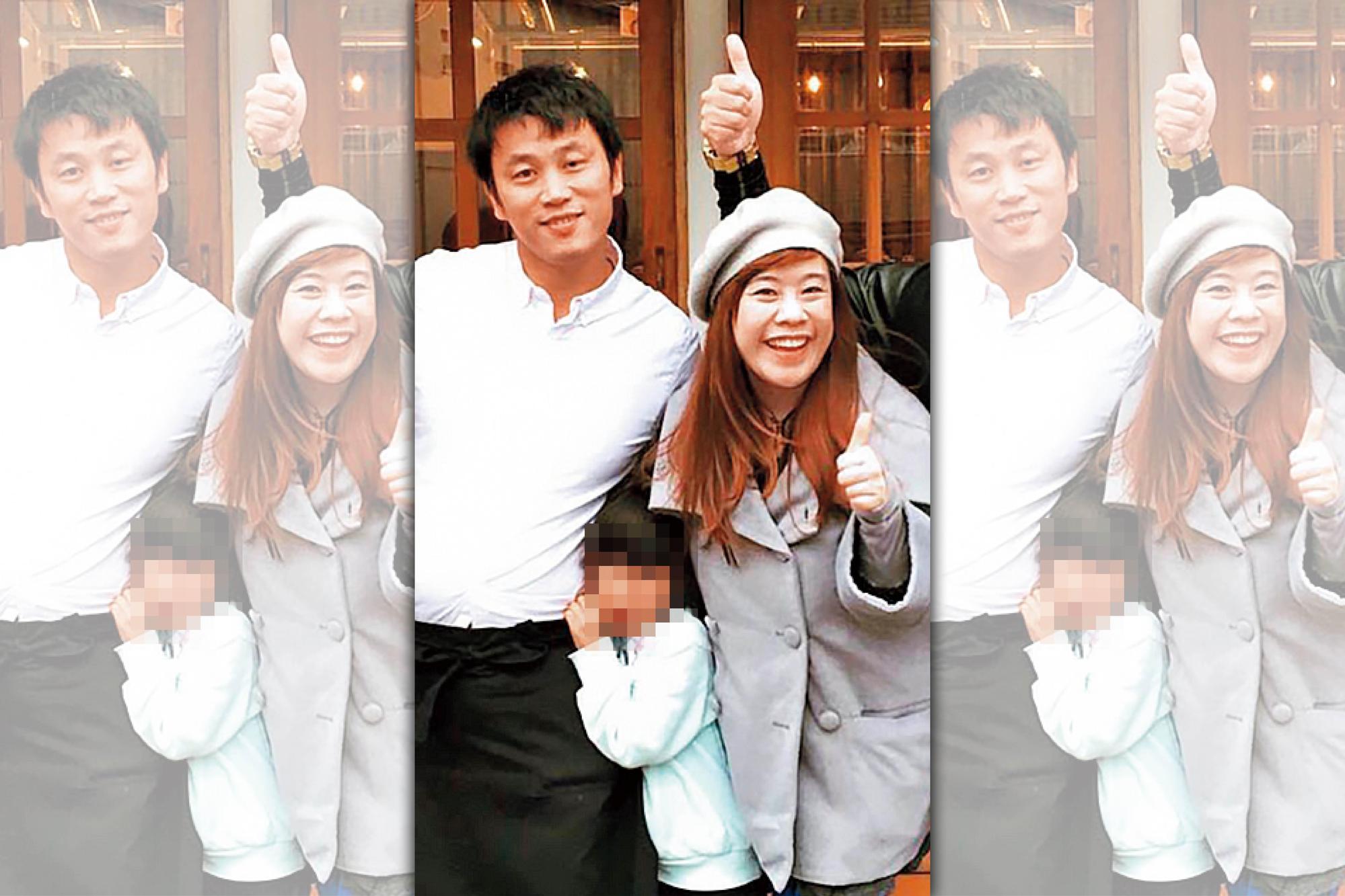 寶靈(右)與日籍丈夫長谷波(左)結婚多年,育有1女,經常出遊曬恩愛。(翻攝元氣茶房臉書)