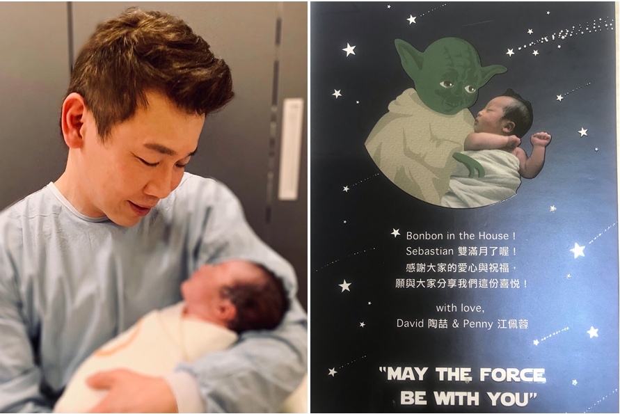 身為新手爸爸，陶喆凡事親手來。（左圖摘自臉書、右圖陳于嬙攝）