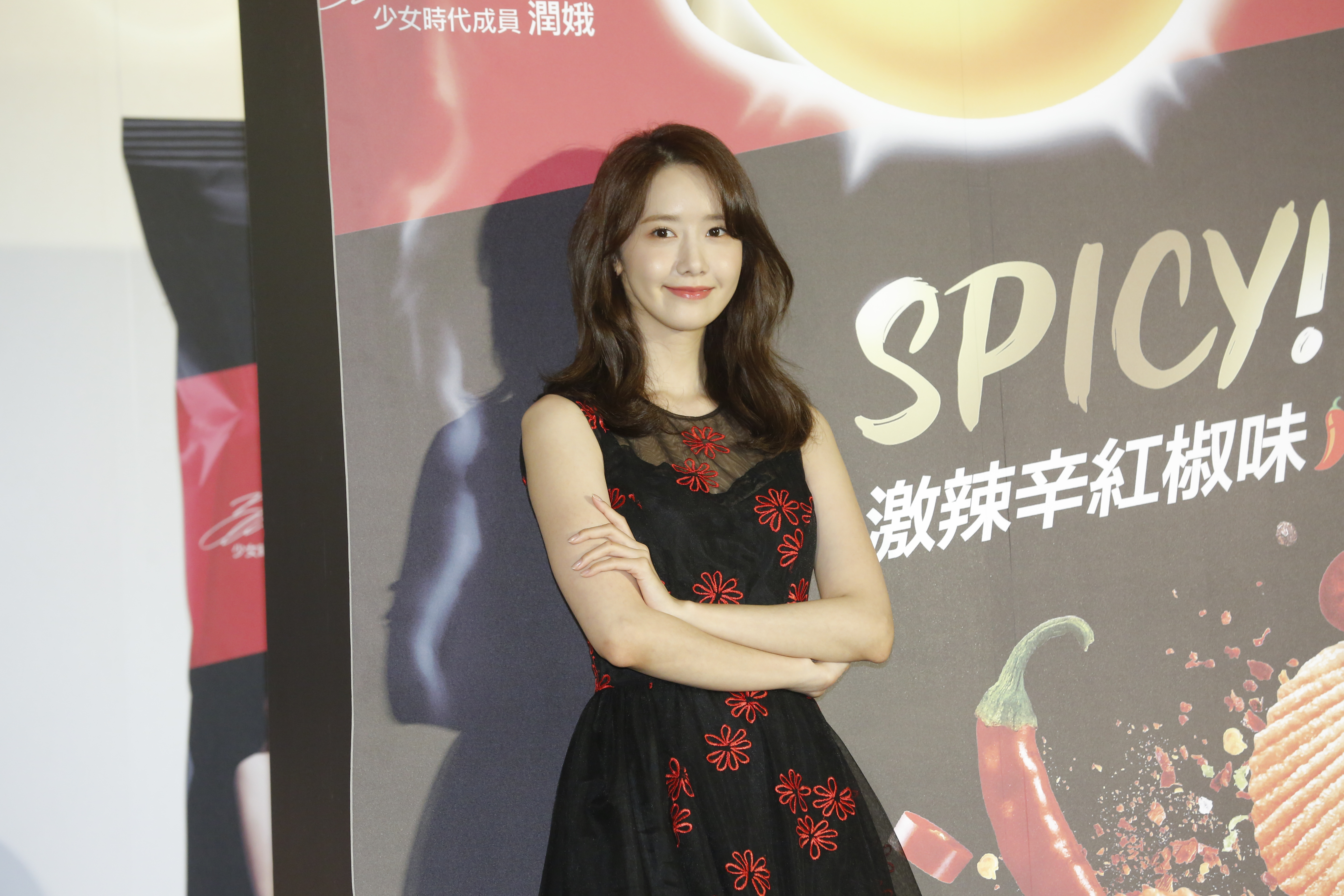 少女時代潤娥在台灣出席洋芋片新系列上市記者會。