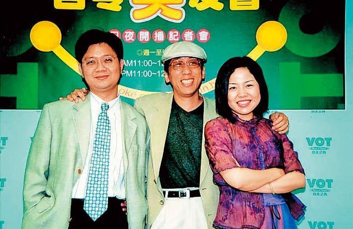 苦苓(中)是90年代暢銷作家,轉戰電視圈成績斐然,年收千萬元,左為侯文詠,右是于美人。(聯合知識庫)