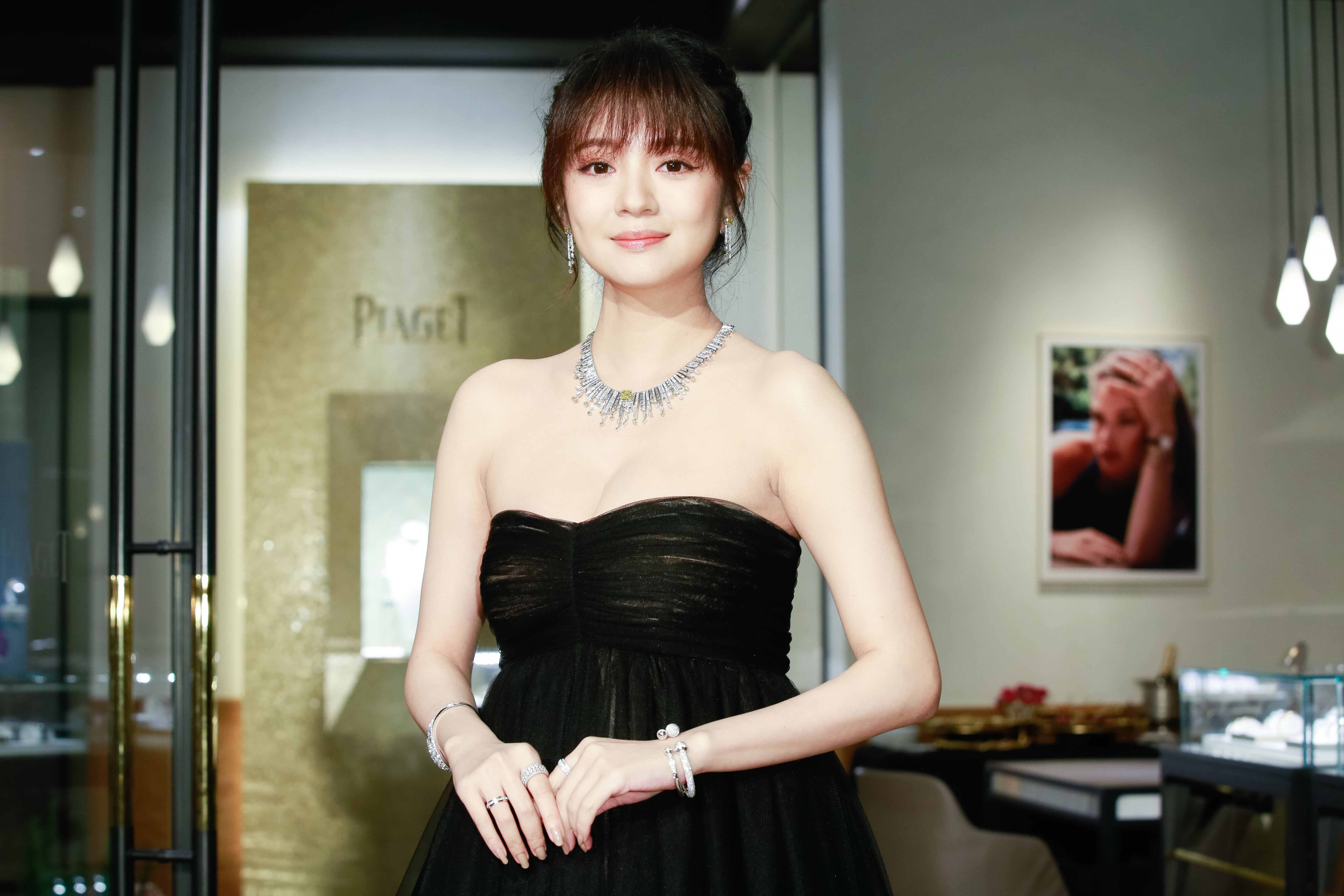 安以軒懷孕七個月只胖三公斤，因此手臂依然纖細，體態維持得很好。