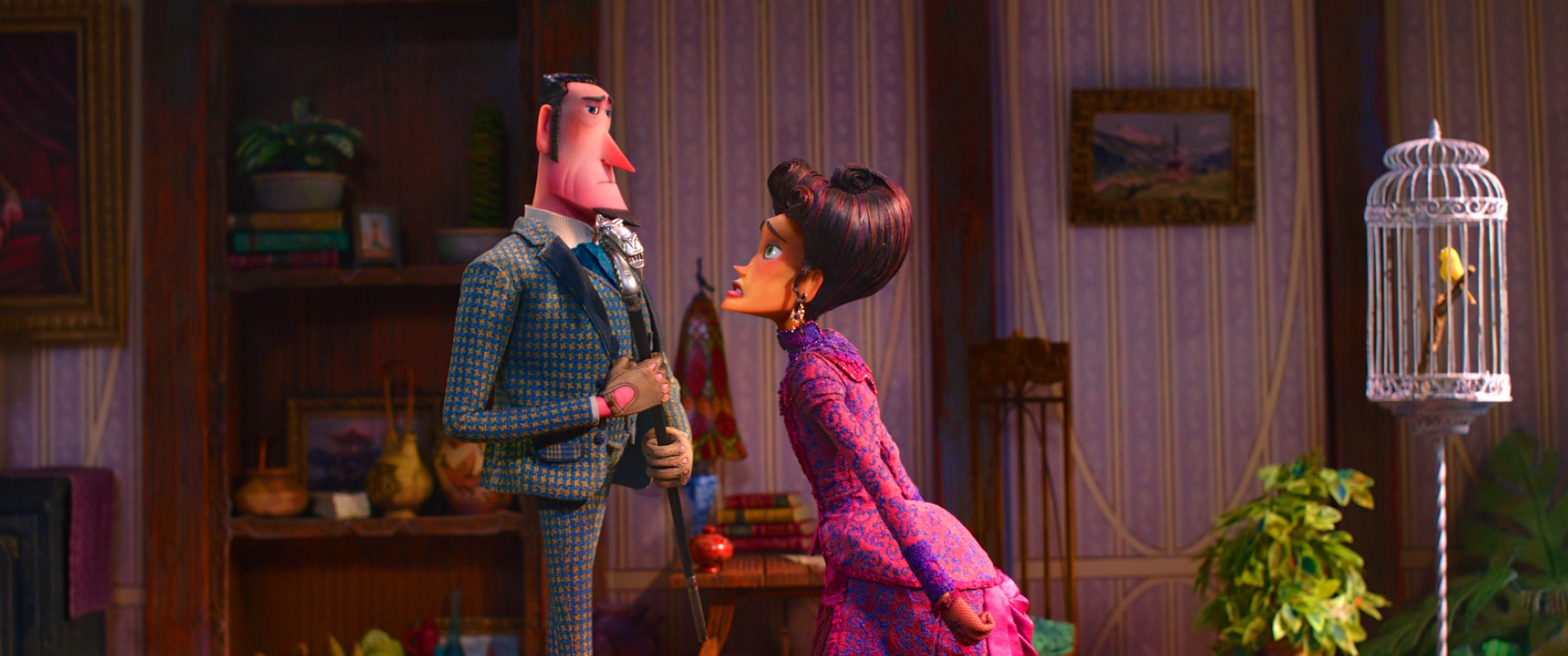 「金鋼狼」休傑克曼與「葛摩菈」柔伊莎達娜沒在漫威電影宇宙打照面，卻在動畫片《大冒險家》成了一對曖昧情侶。（甲上提供）