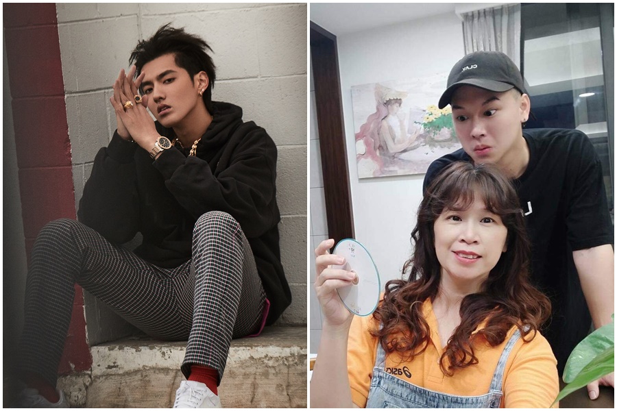 被封為最強嘻哈新人的高爾宣（右圖後）新歌聲勢猛烈，連媽媽都全力支持勇闖歌壇。鮮肉男神吳亦凡（左圖）創作靈感豐沛，新歌一出就引起討論。（右圖KKBOX提供、左圖環球音樂提供）