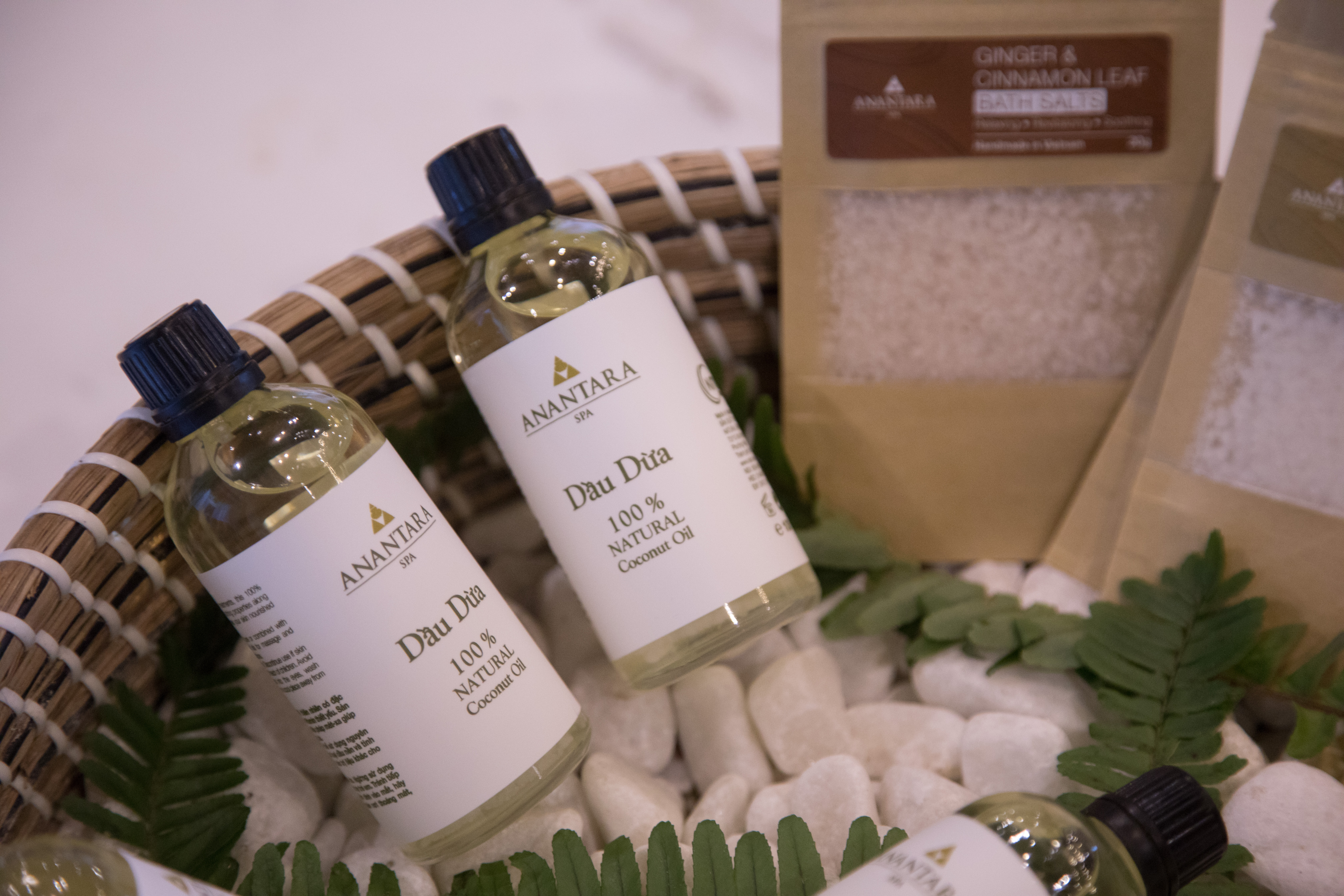 Anantara Spa自製的椰子油，品質純粹，也可以買回家。