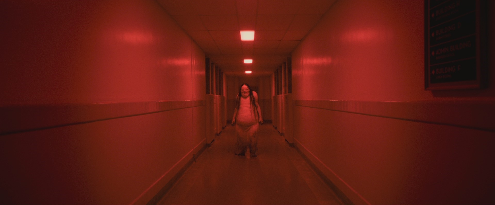 《在黑暗中說的鬼故事》日前推出首波預告片，圖為經典要角「蒼白的女人」。（甲上娛樂提供）