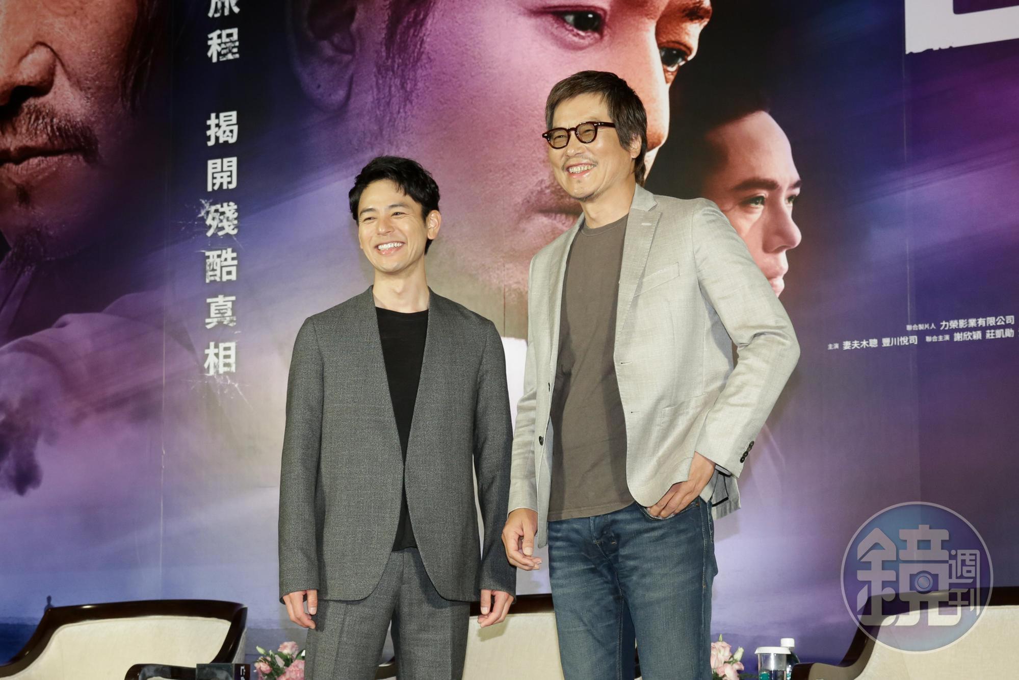豐川悅司說一直想跟妻夫木聰合作，聽到邀演《亡命之途》，馬上就答應了。