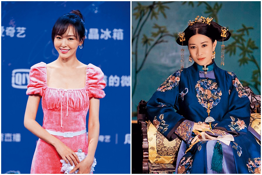35歲的唐嫣（左圖）過往被譏為「傻白甜專業戶」，她欲轉型，接演大型宮鬥劇，微博卻有人爆料，影射她不想與港星佘詩曼對戲。而佘詩曼（右圖）因《延禧攻略》的「嫻妃」一角大紅，她16年前就在TVB演過宮鬥劇，經驗豐富。（左圖東方IC、右圖翻攝自劇照）