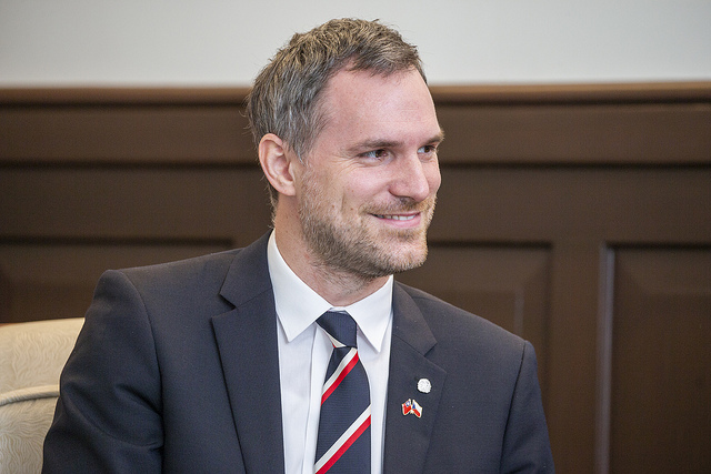 布拉格愛樂於中國巡演申請，因北京當局不滿其市長友台舉動而拒絕，布拉格市長賀瑞普表示，還有其他國家可以去。（總統府提供）