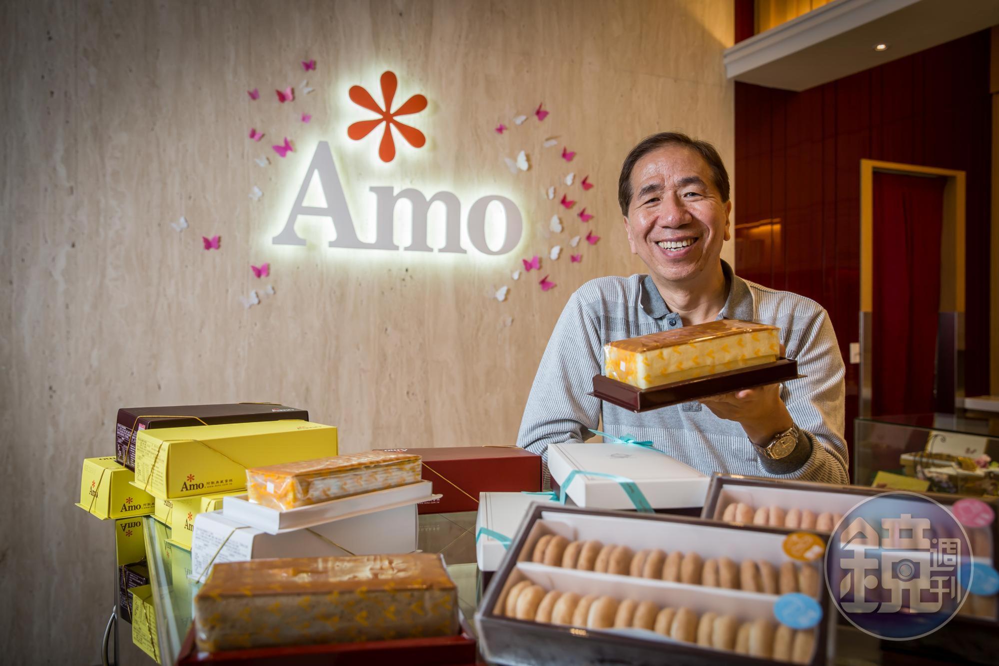 周正訓從日本排隊乳酪蛋糕中找到創業靈感，25年前創立阿默企業，採線上接單為主、門市銷售為輔，公司營收穩定成長，去年年收7億元。