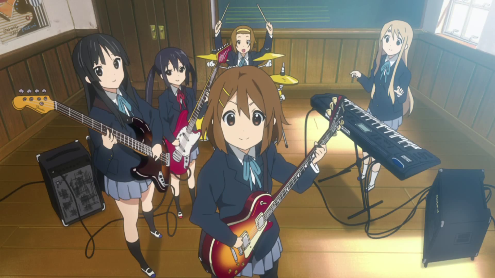 由京都動畫製作的原創動畫《K-ON!輕音部》,播出後立刻引發熱潮,高中女孩玩樂團的故事居然這麼吸引人!