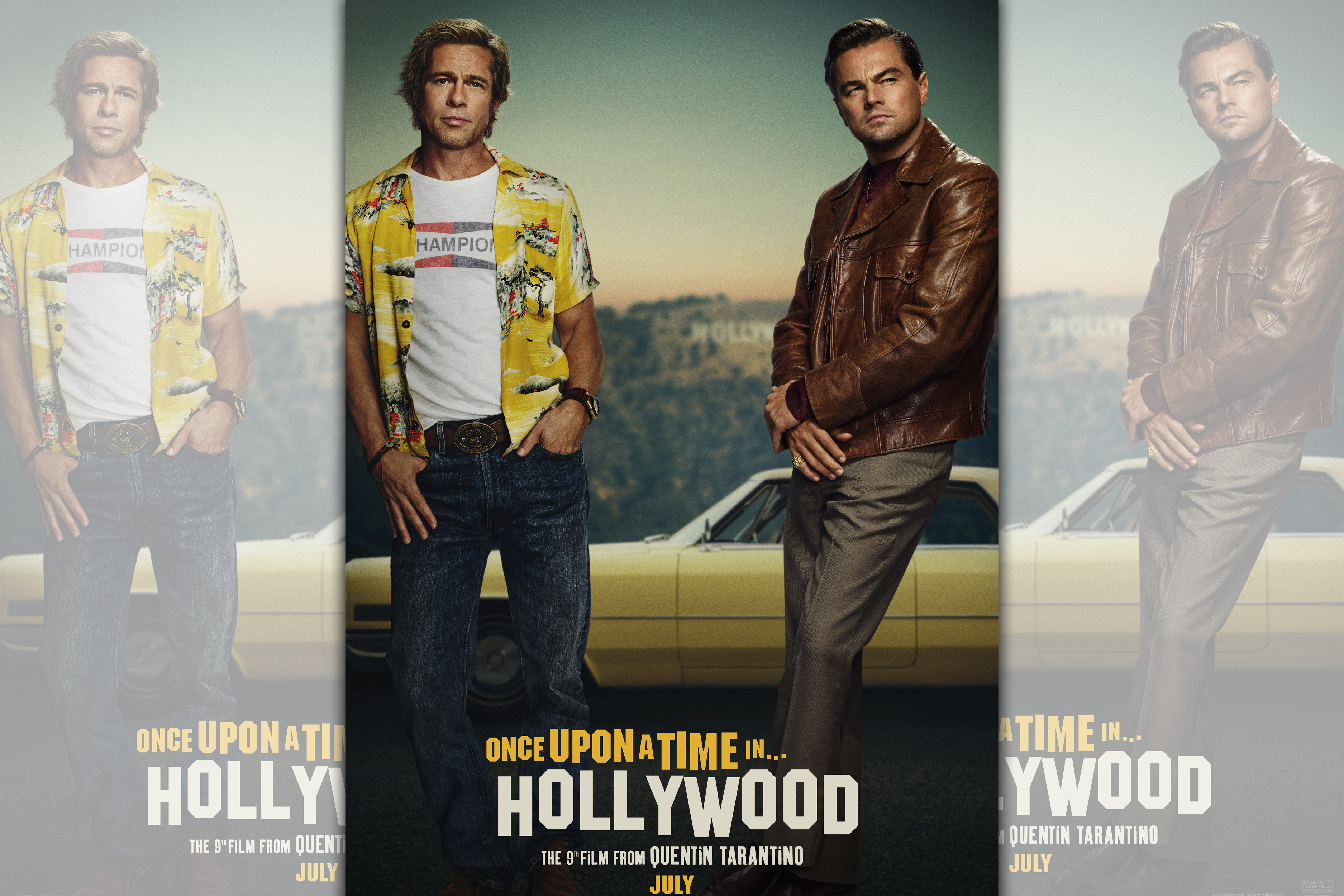 《從前，有個好萊塢》的兩大男神，李奧納多（右）、布萊德彼特（左），可望能在坎城紅地毯上合體。（東方IC）