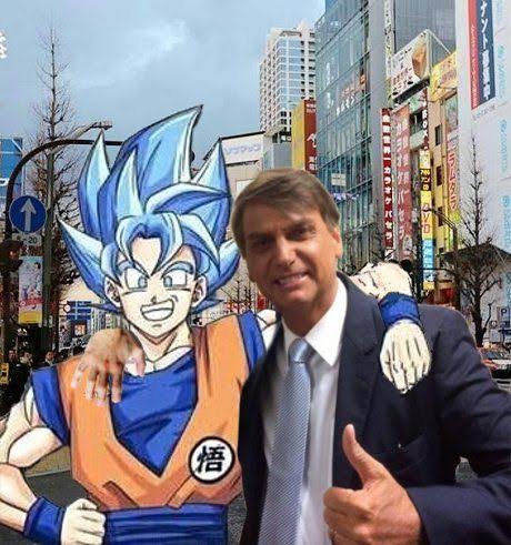 波索納羅跟悟空也頗熟......（翻攝自Jair M. Bolsonaro Twitter）