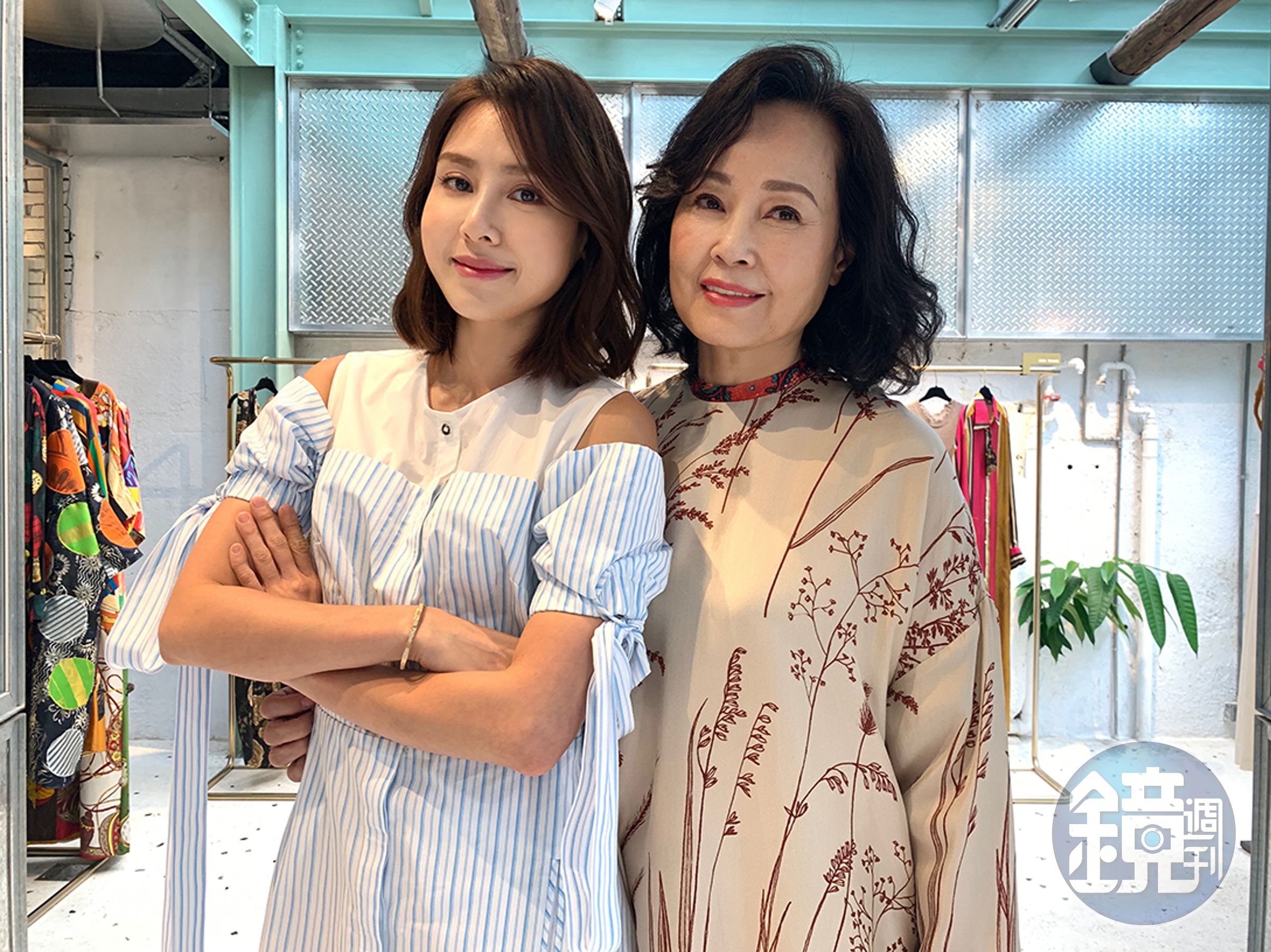 房思瑜的媽媽長相有氣質穿衣服有品味，她也深受媽媽影響。（TVBS提供）