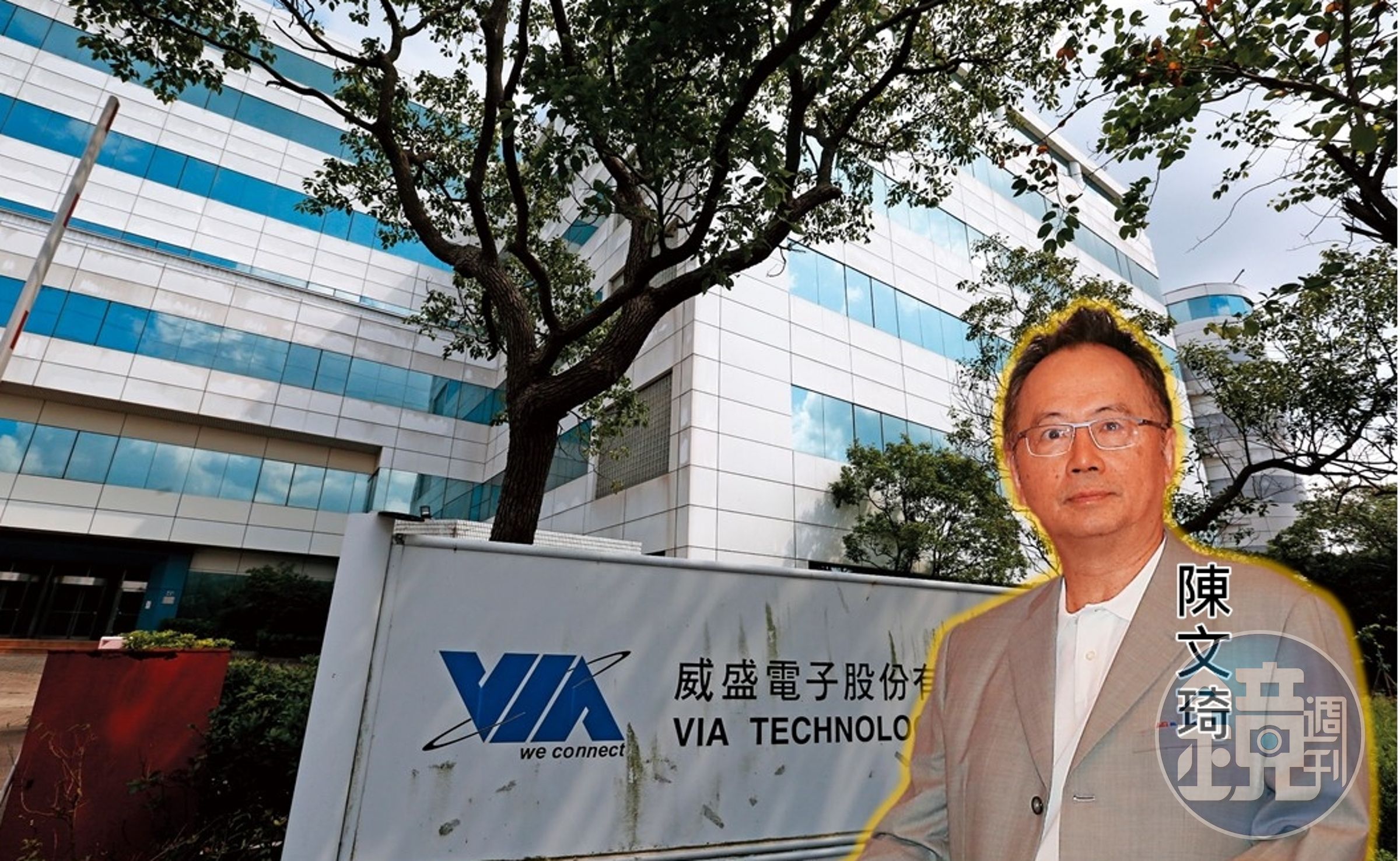 威盛電子主要業務是IC設計及晶片生產，基地位於新竹科學園區。王雪紅的丈夫陳文琦從妻子手中接下威盛董座多年，必須面對上億元賠償案。