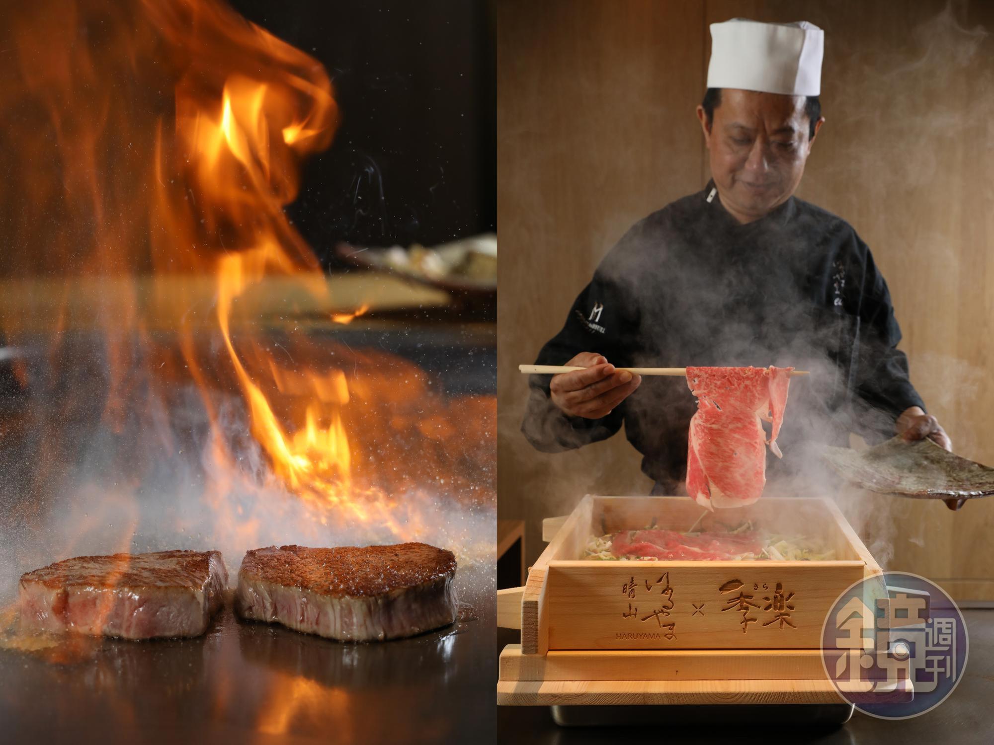「台北美福大飯店」的「晴山日本料理」花半年引進佐賀牛,推出鐵板燒和蒸籠吃法,一焦香一柔嫩,滿足媽媽的兩種味蕾。