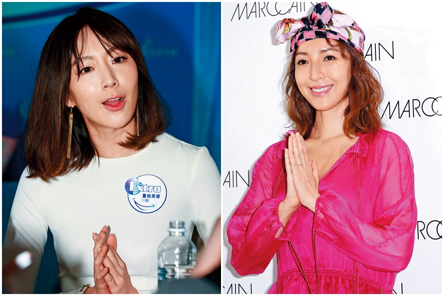 楊謹華（右）高聳的山根加上長型的臉蛋，之前就常被說跟隋棠撞臉。