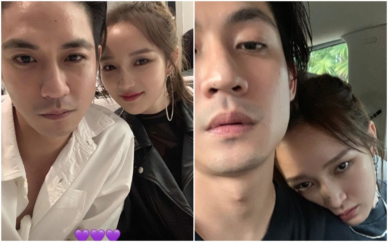 凌晨孟佳突然po出與男子的親密合照，直接在IG上高調認愛放閃，對方正是百億小開石正祥。（翻攝自孟佳／石正祥IG）