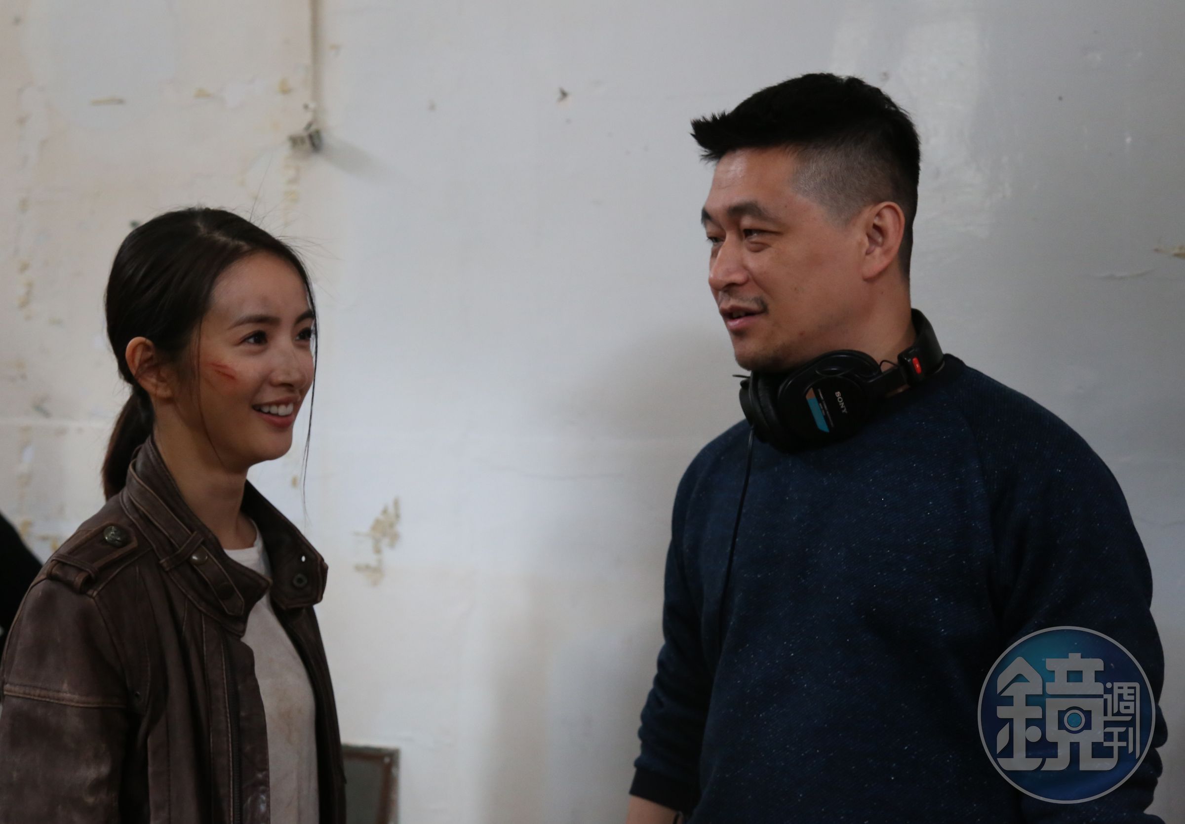 曾合作過《甜蜜殺機》的導演連奕琦（右），與林依晨再次合作，挑戰活屍題材。（台北電影節提供）