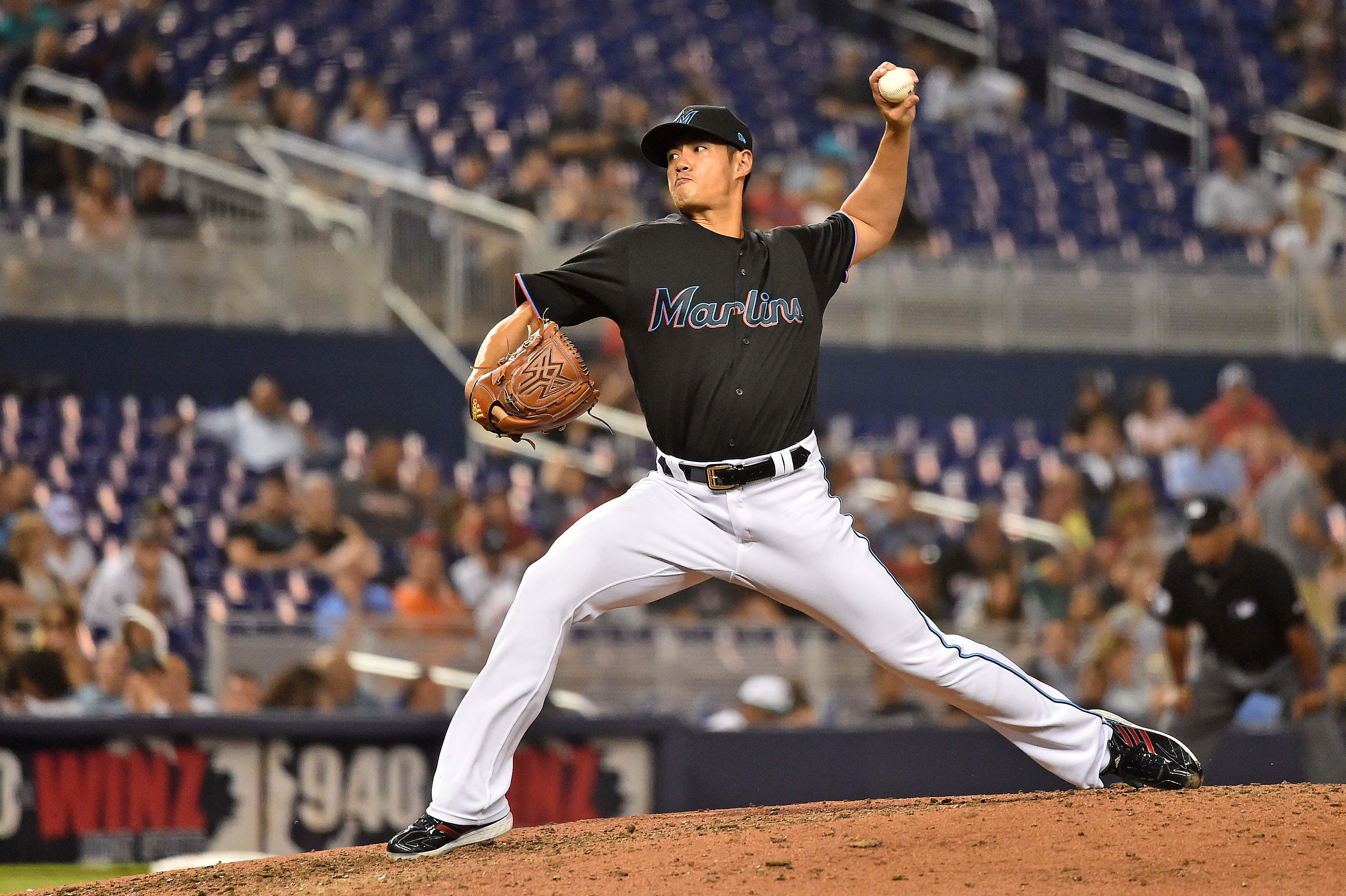 今天陳偉殷6局上場接替先發5局丟4分的Trevor Richards，用球數32球當中有23球是好球，好球率超過7成。（東方IC）