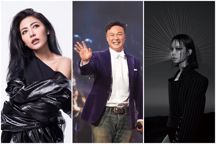 年度10大專輯單曲揭曉，歌手蔡依林（右起）、陳奕迅和艾怡良最風光。（左圖EMI唱片提供、右圖索尼唱片提供）