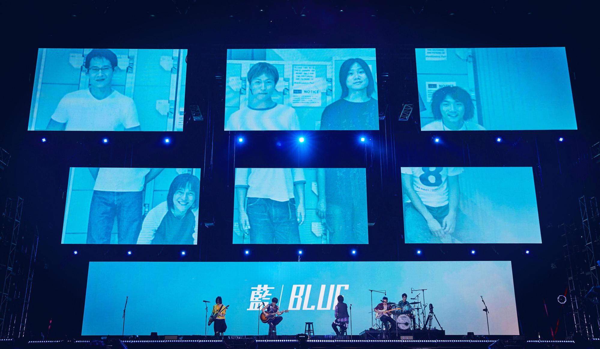 「Mayday 2019 Just Rock It!!!“藍 | BLUE”」用復刻曲目,搭配全新內容,帶領樂迷回到五月天剛出道的那幾年。(相信音樂提供)