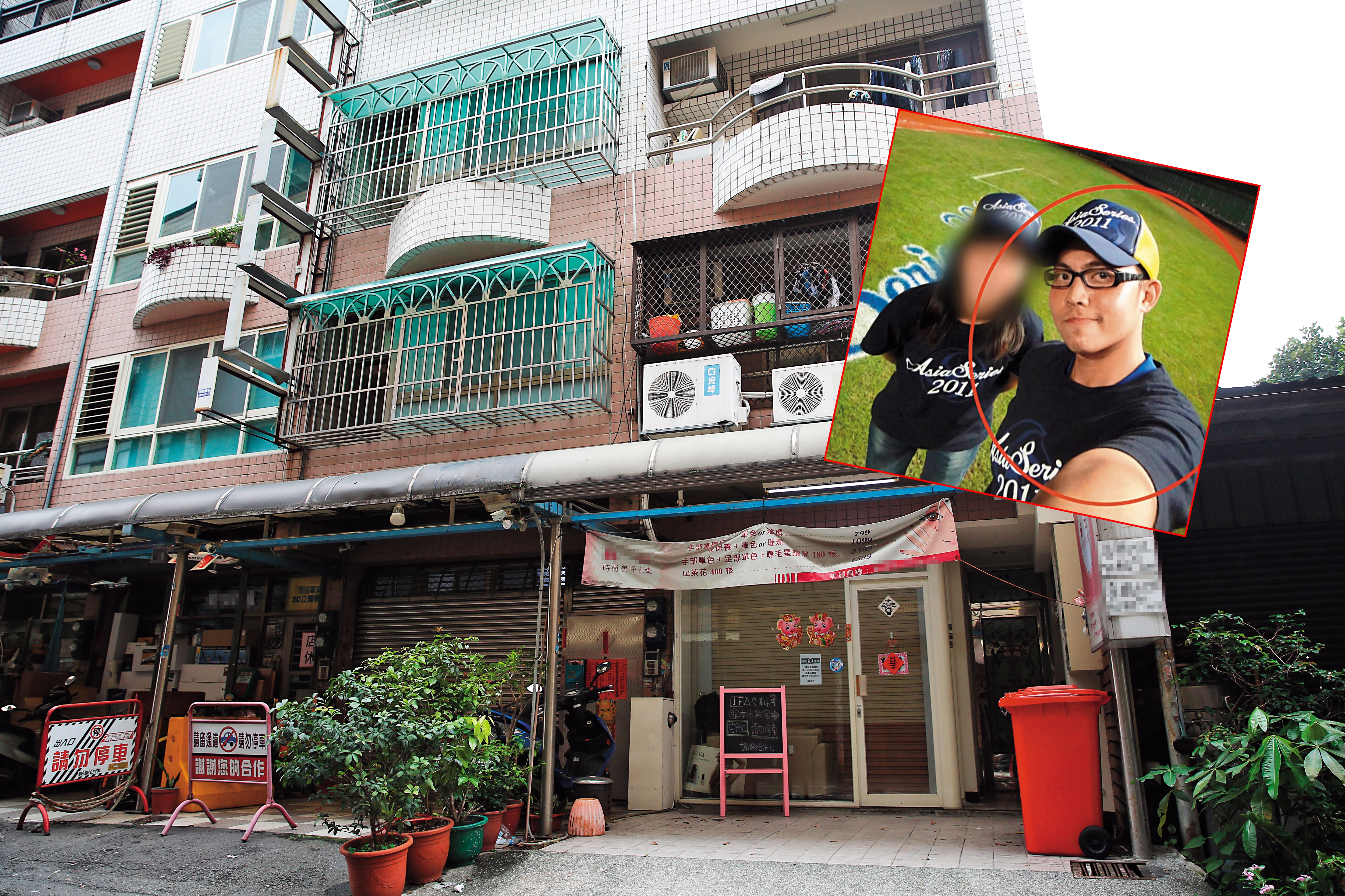 陳明峰女生緣很好，臉書上從沒有鄭姓女老師，卻在鄭女出錢幫他租的住處（圖）行凶。