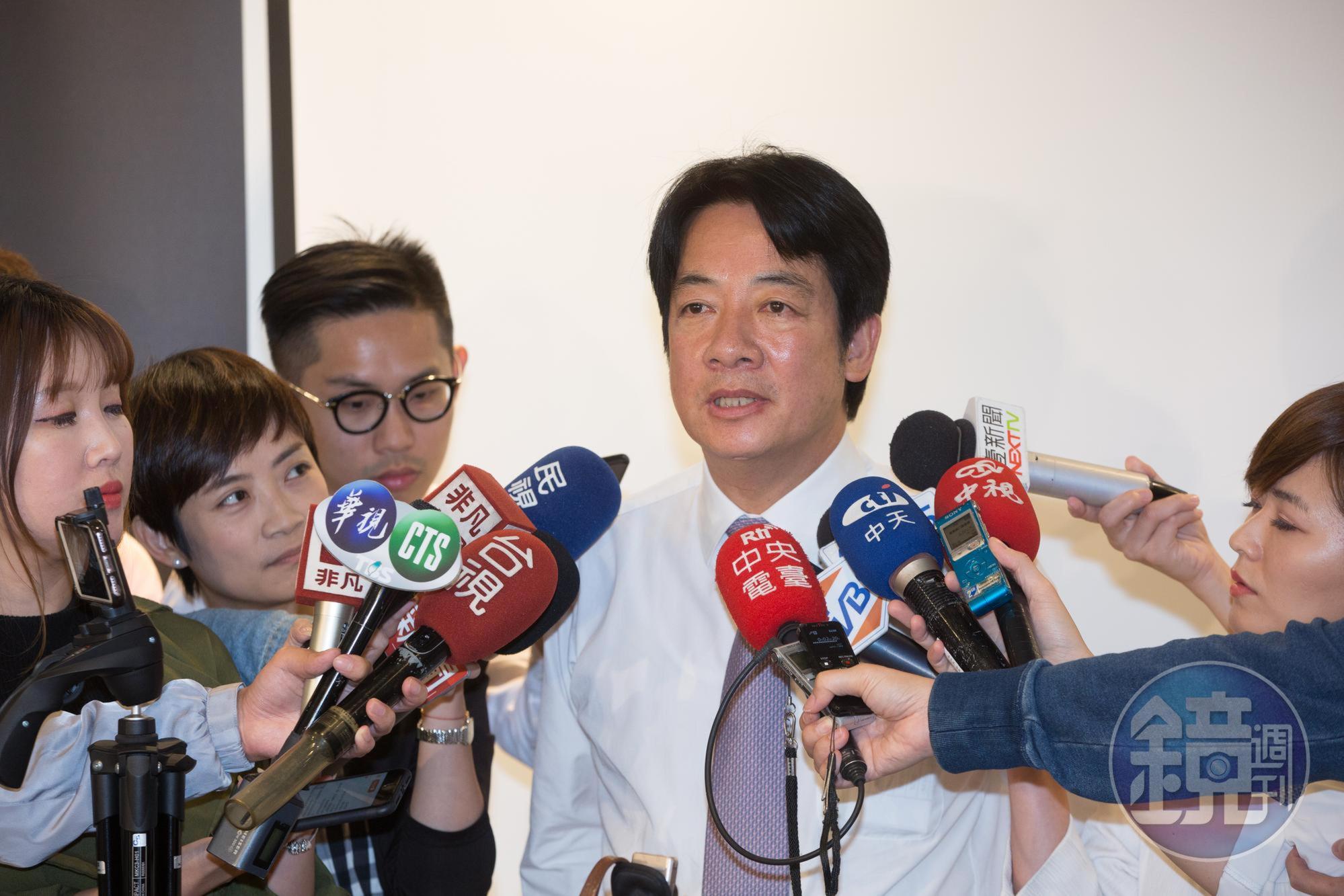 談到手機民調,賴清德澄清外界說他反對手機民調是誤解。