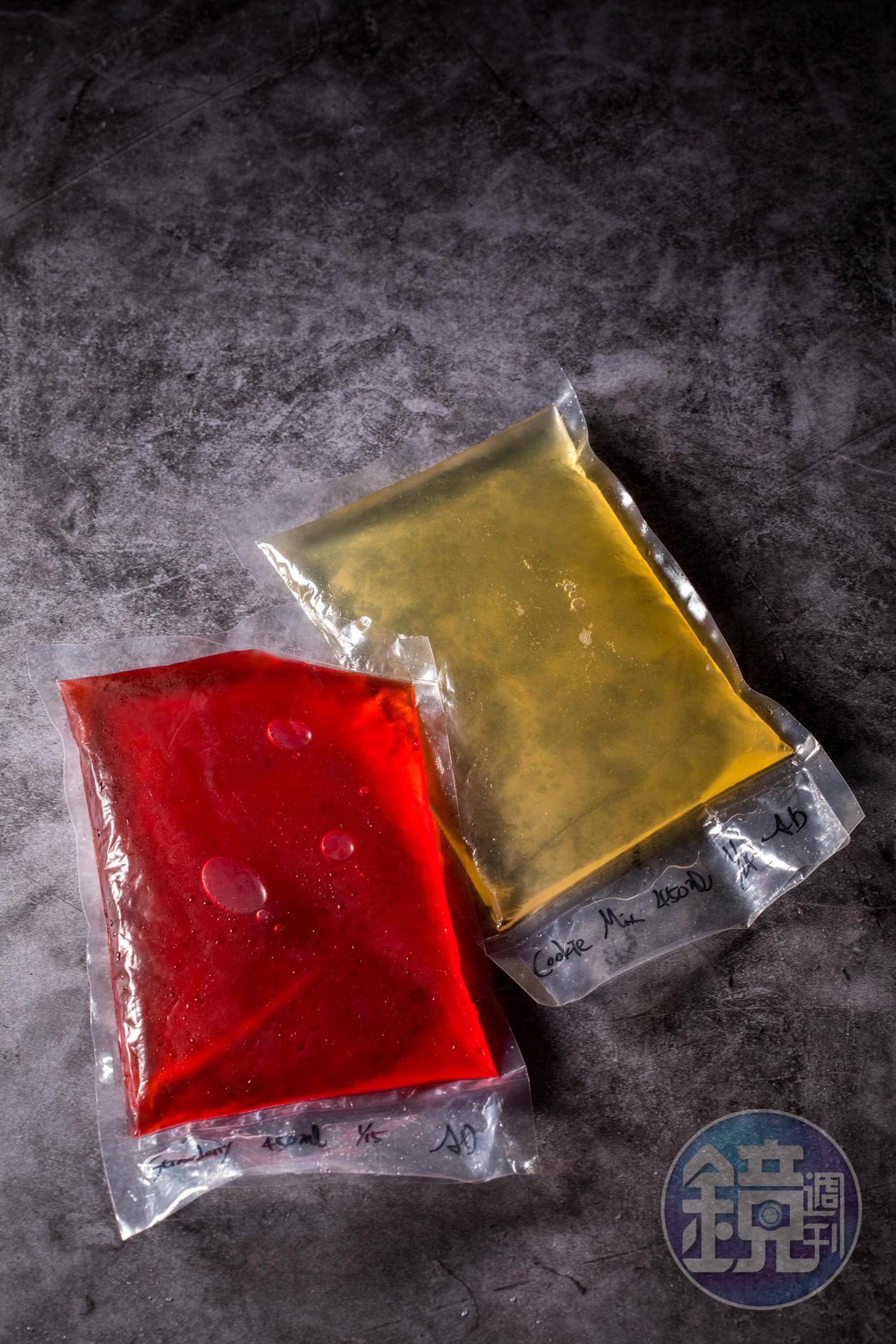 澄清後的風味，會裝袋保存。