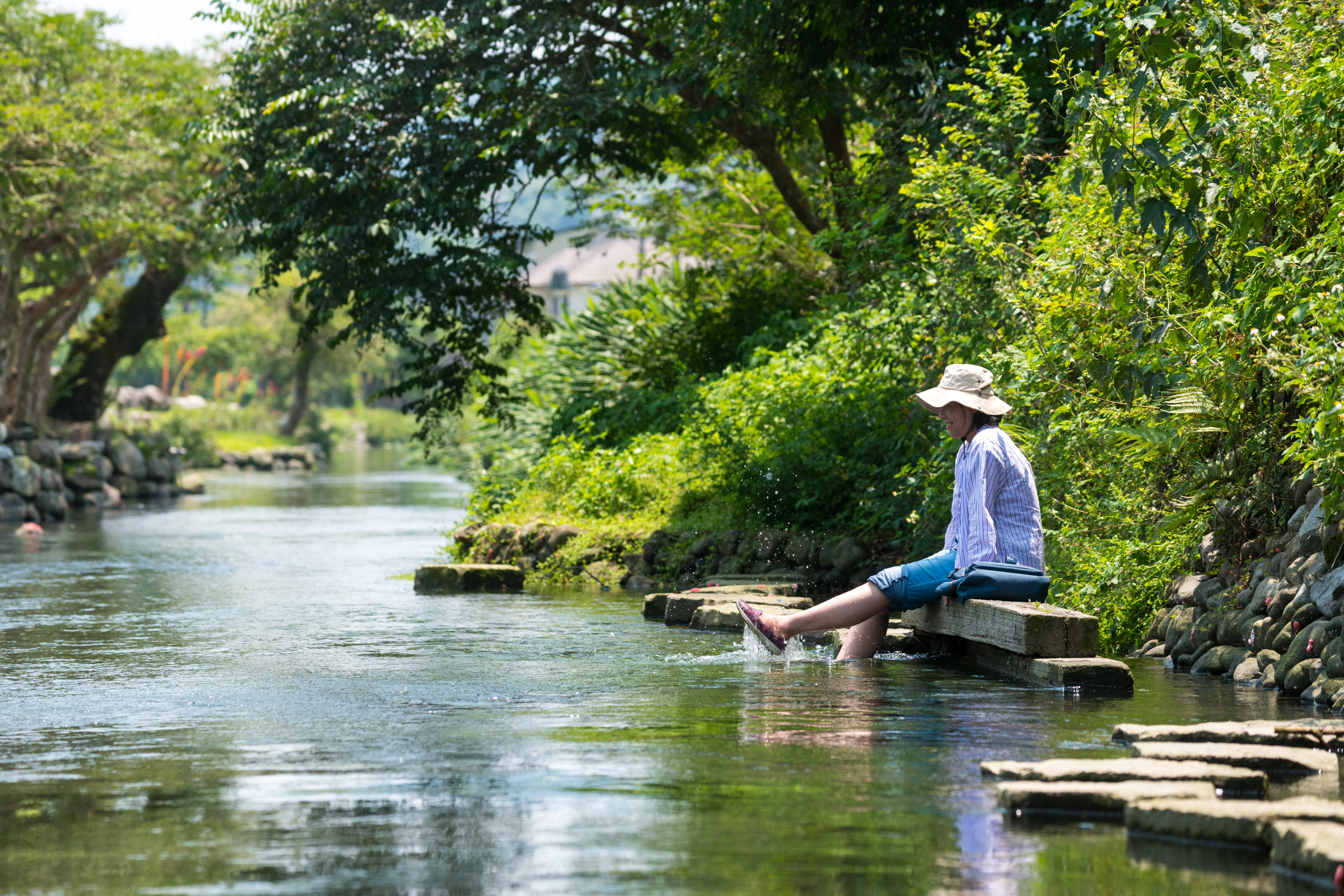「公埔圳」是冬山鄉八寶村在地人的消暑祕境。