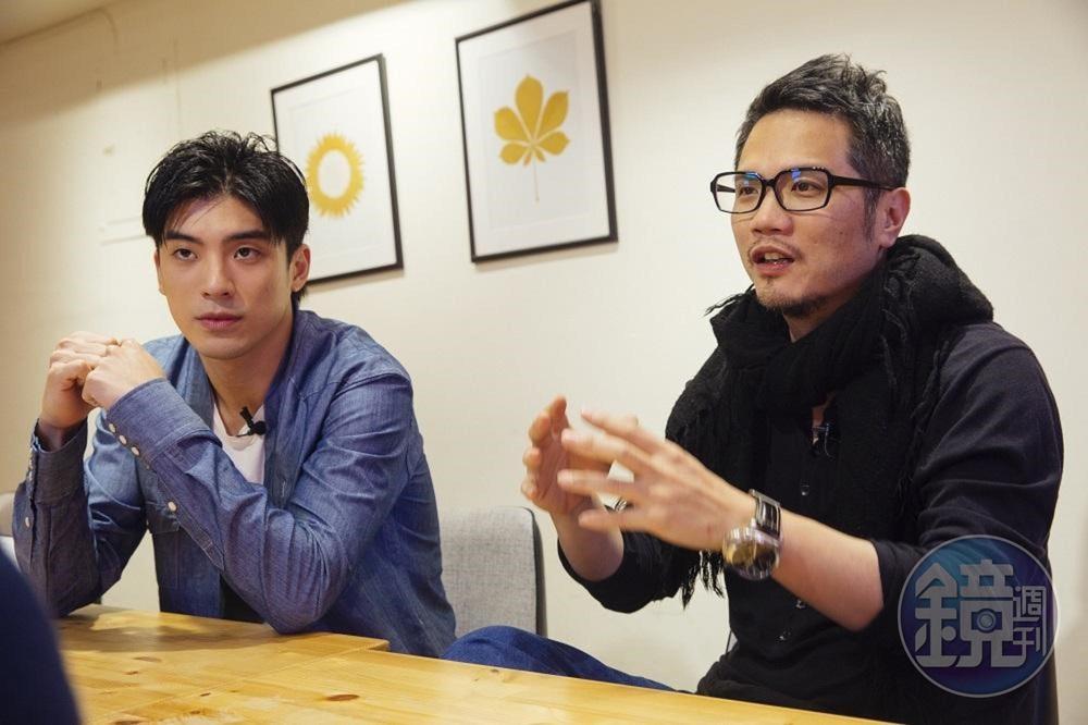 導演孫啟明(右)與男主角林哲熹,接受本刊專訪暢談拍《樂獄》的過程與心情。