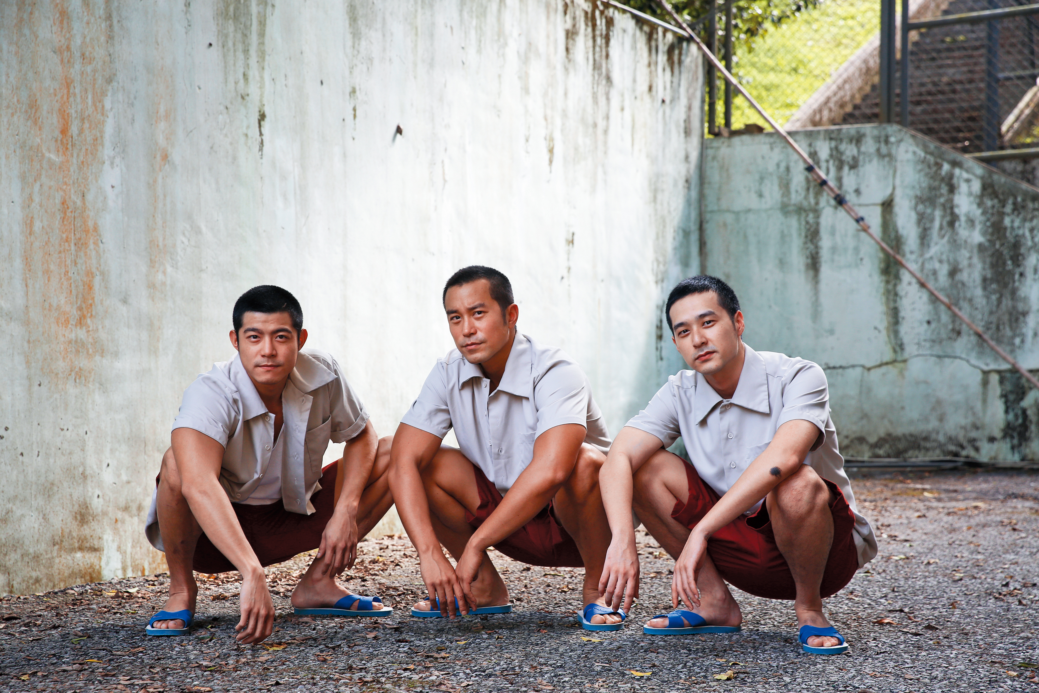 近來張孝全（中）僅有《罪夢者》一部戲，他先顧好老婆跟小孩後，接下來會繼續工作，賺錢養家。左為王柏傑、右為周洺甫。