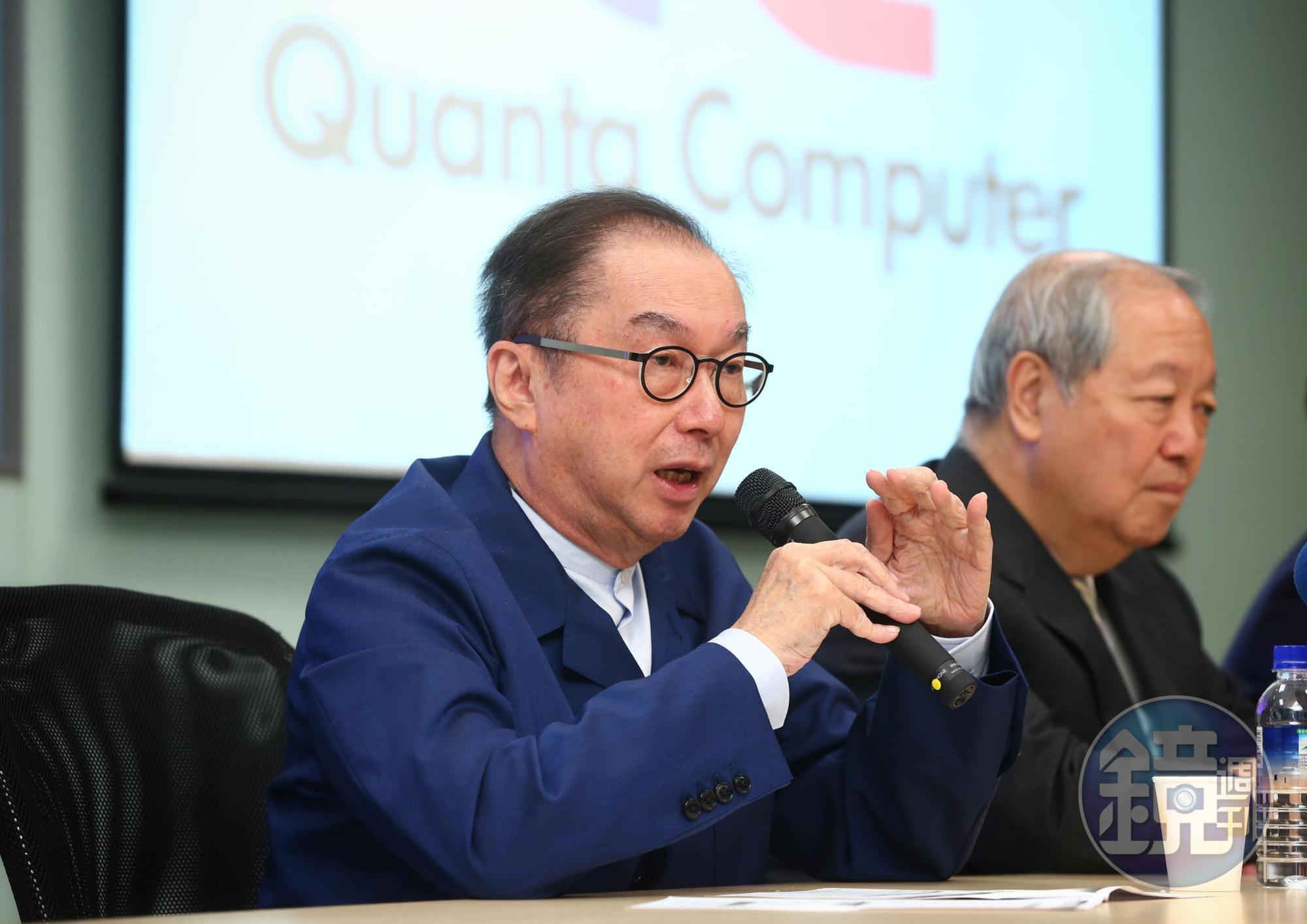 廣達董事長林百里避談郭台銘選總統一事。  