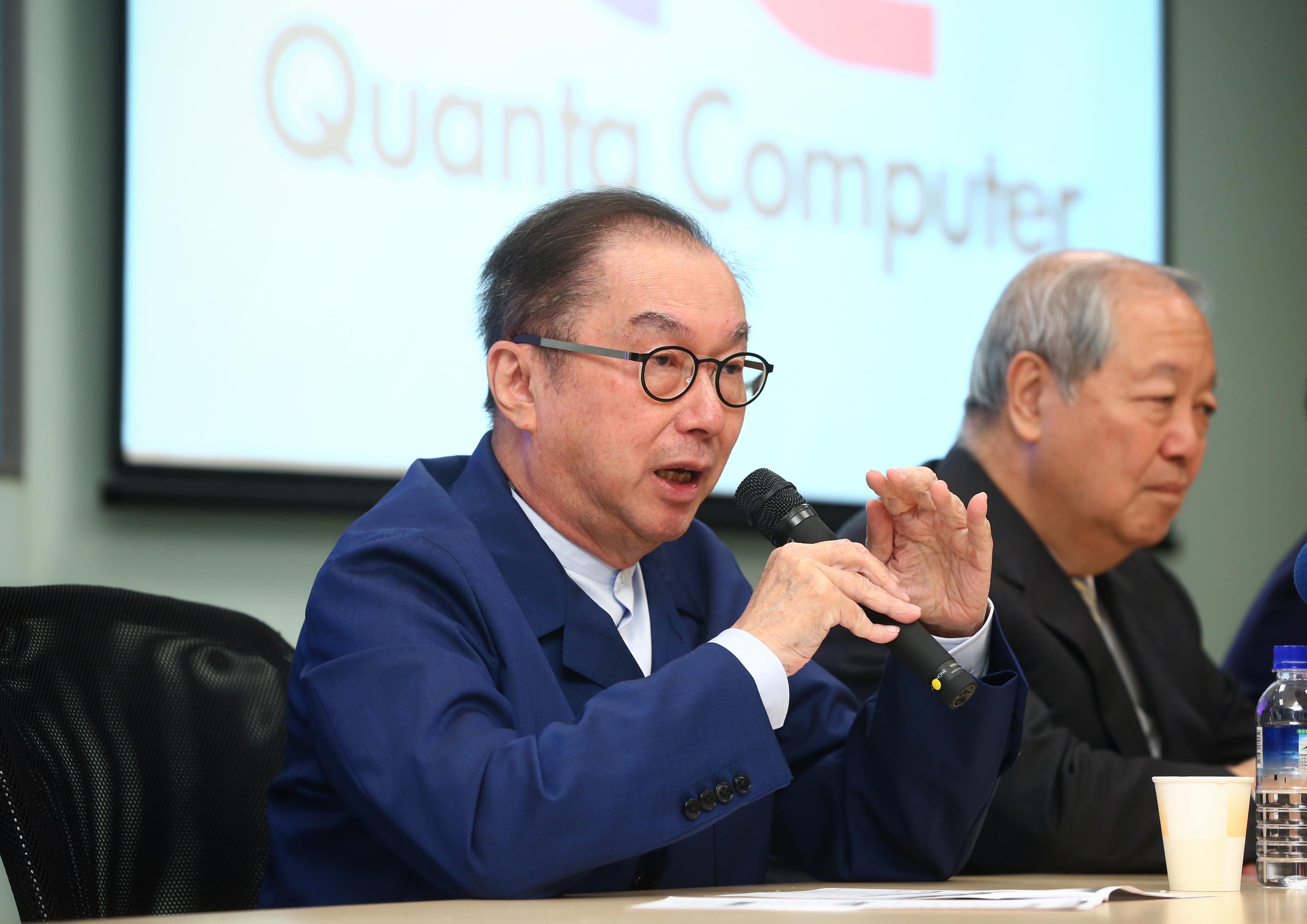 廣達董事長林百里避談郭台銘選總統一事。  